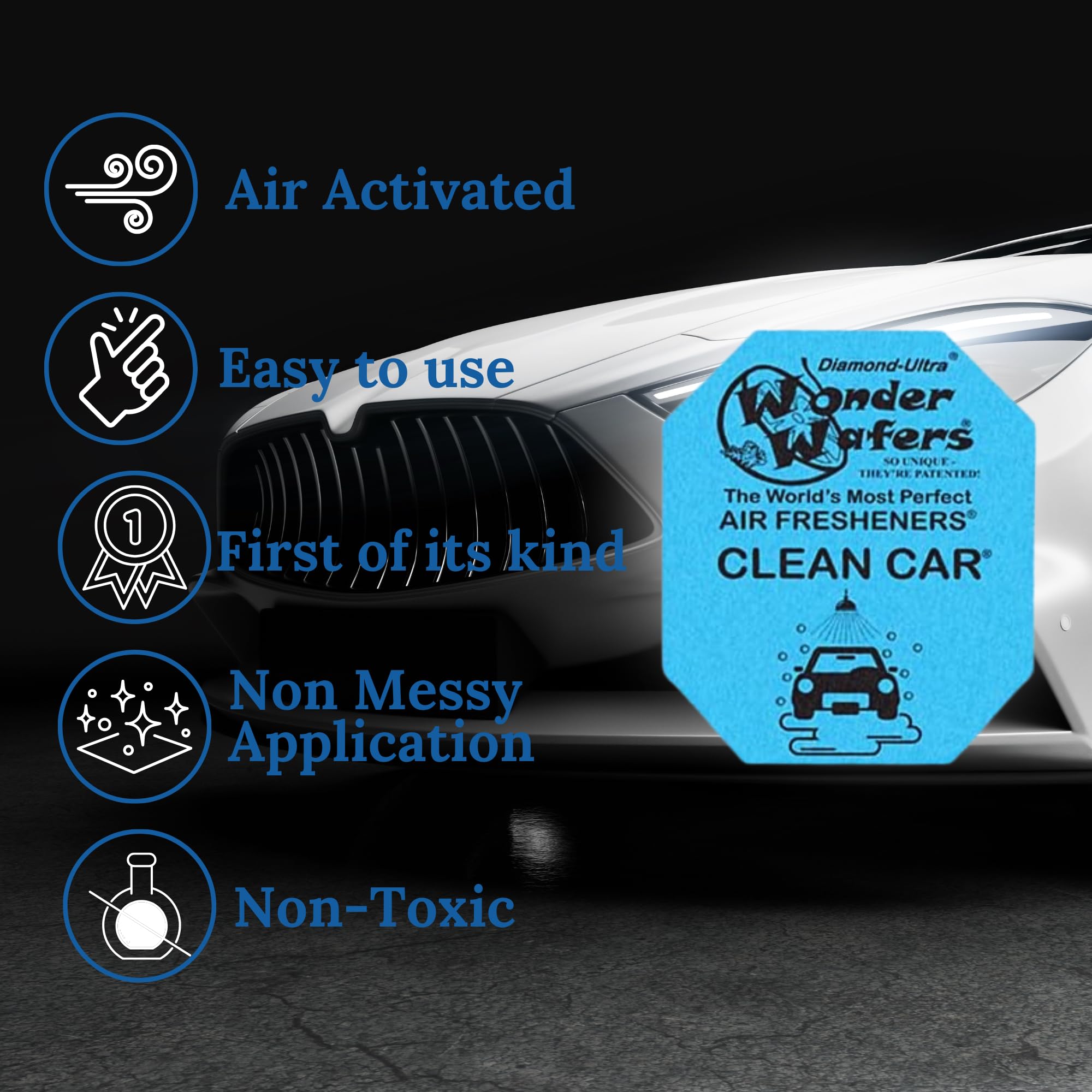 Wonder Wafers Air Fresheners 250 Count - Clean Car Scent for Automobile and Truck Detailing, Unwrapped Professional Use