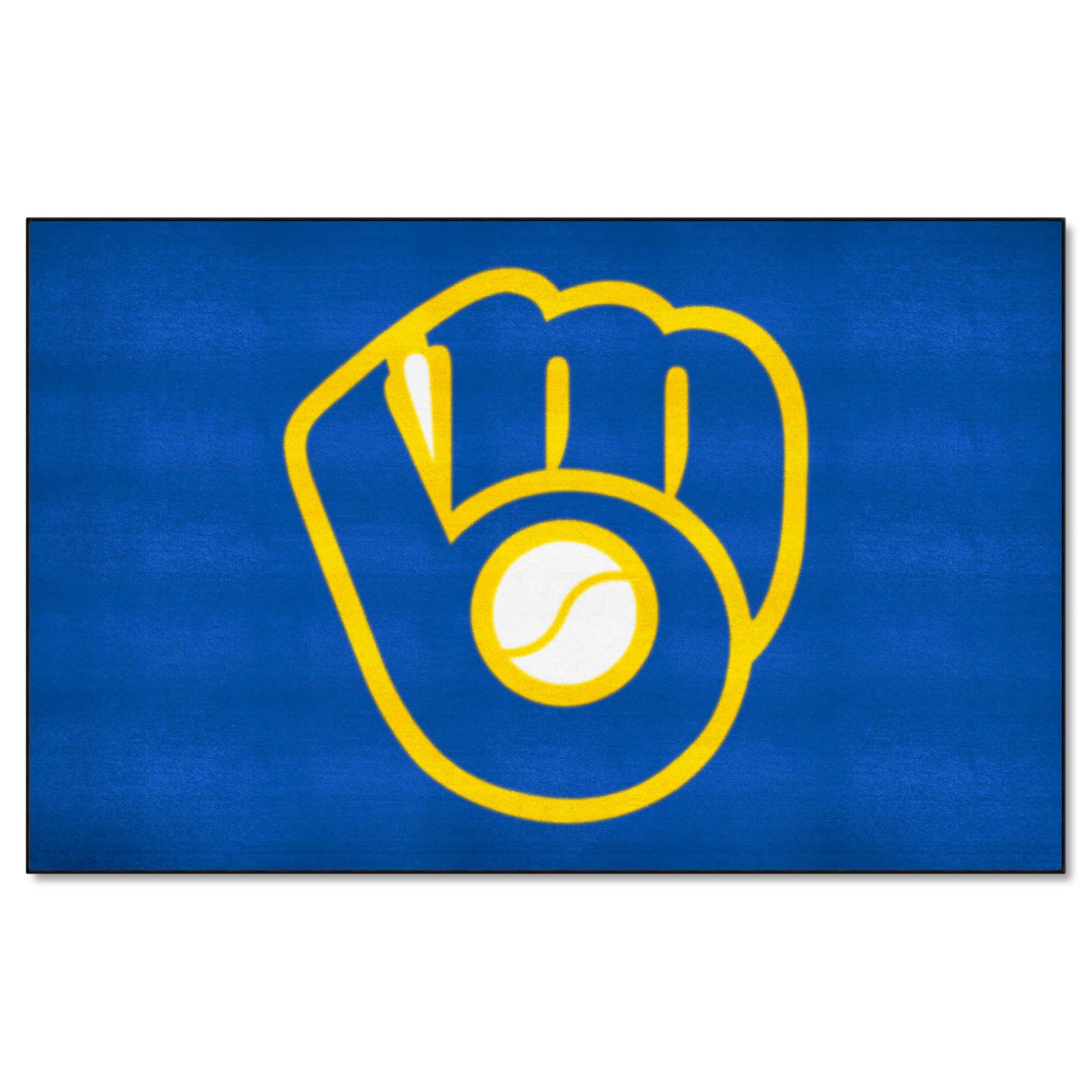 Fanmats 16842 Team Color 59.5X94.5 Mlb - Milwaukee Brewers Glove Ulti-Mat