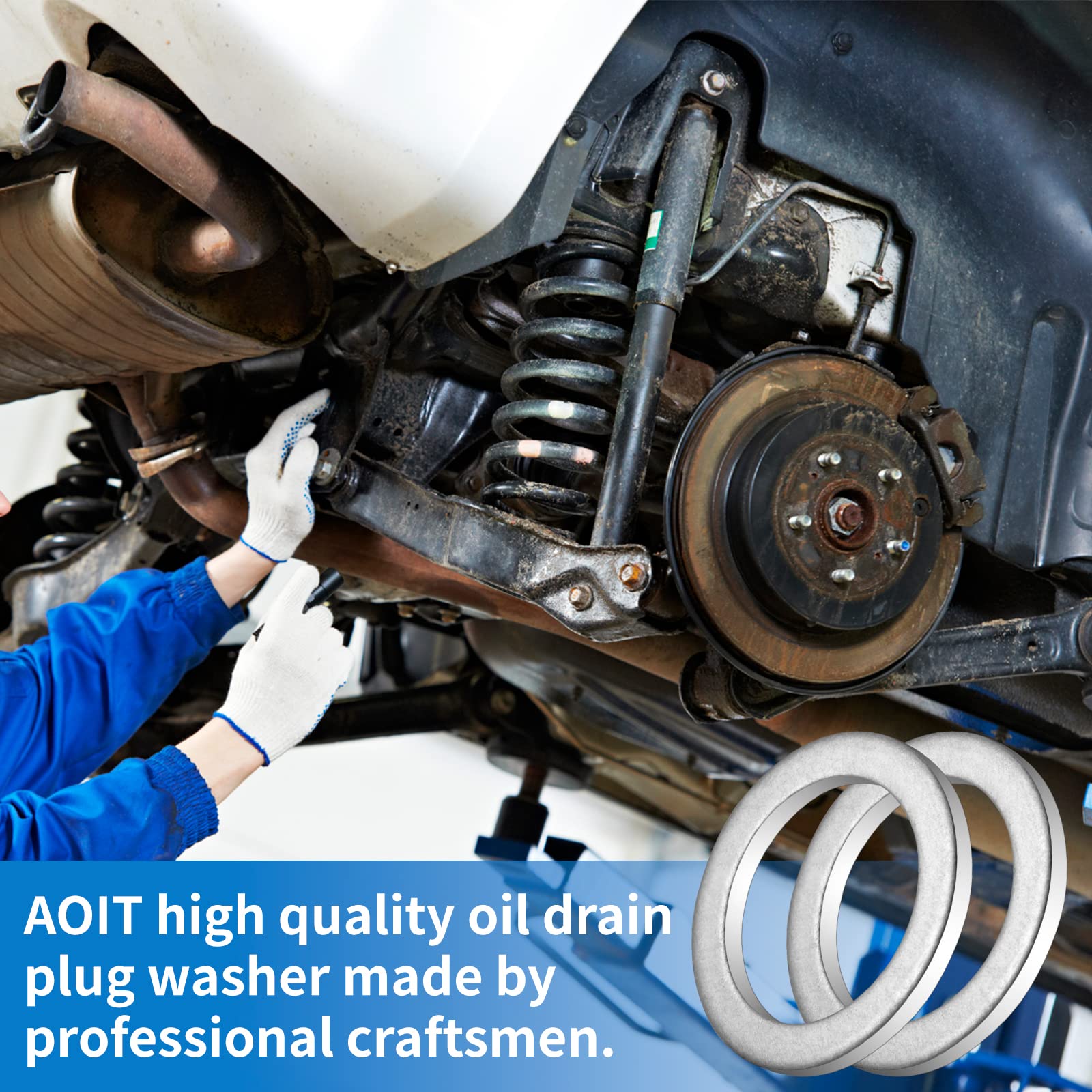 Transmission Fluid Drain Plug Crush Washer for Honda Accord Acura Civic Ridgeline Odyssey CRV CR-V Pilot Fit Element, Replacemen