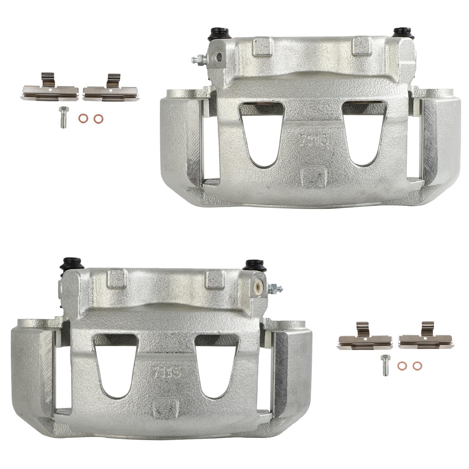 cciyu 18B4615 18B4614 Front Left & Right Brake Caliper with Bracket Fit For Ford For E-250 Econoline 1995-1999,For Ford For E-35