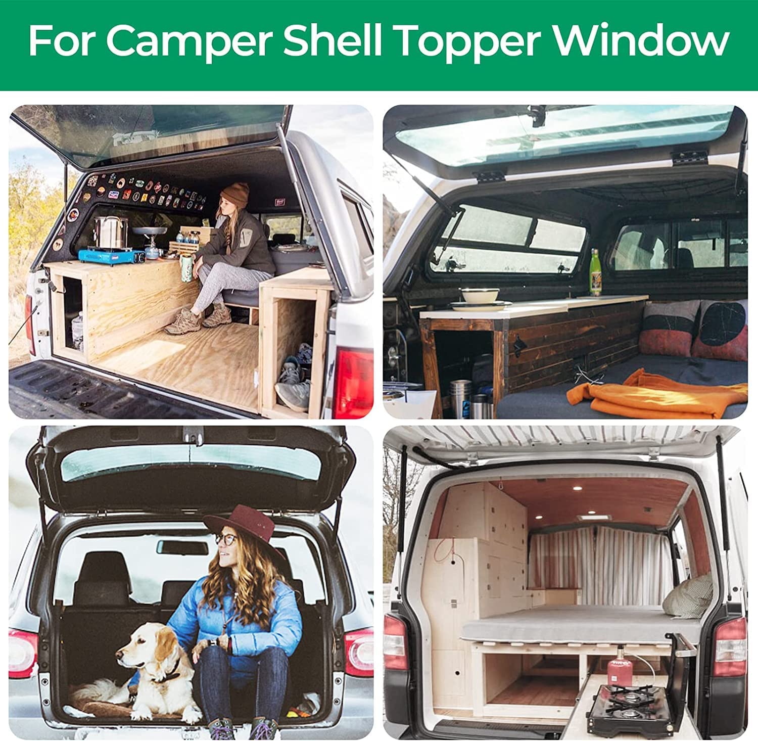 C16-02648 C1602648 17 Inch 35Lb/156N Gas Struts Shock Spring Lift Support For Leer Camper Shell Topper Door Truck Cap Toolbox Ca