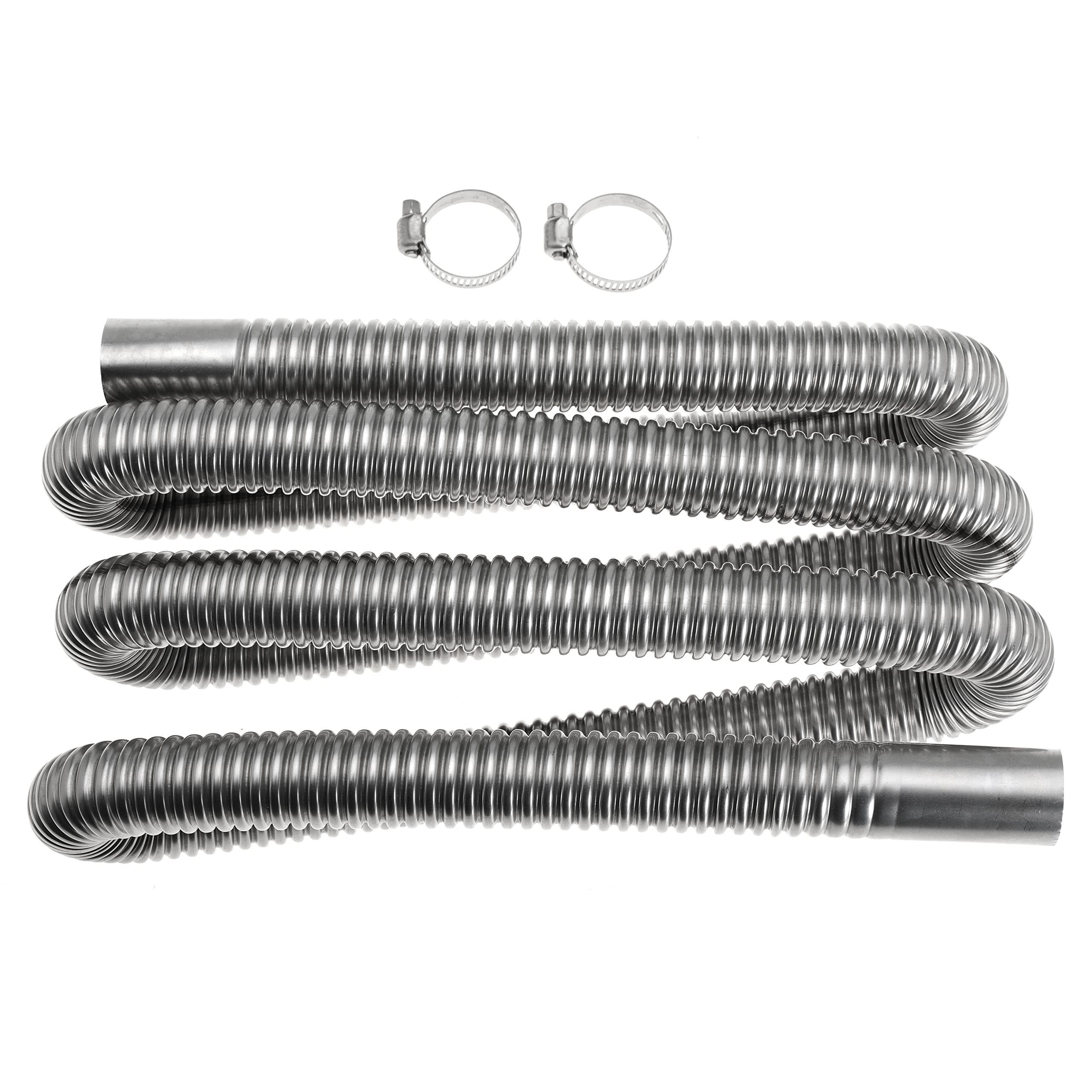200cm 1 inch Heater Exhaust Pipe Generator Exhaust Extension Fuel Tank Gas Vent Hose with Clamps