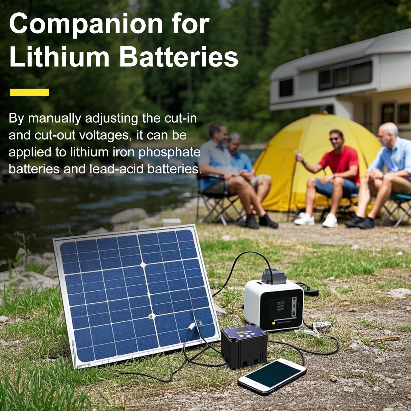 Uckasayfy Adjustable Dual Smart Battery Isolator 12V 140Amp, Voltage Sensitive Relay Vsr Compatible With Utv Marine Car Rv Boat