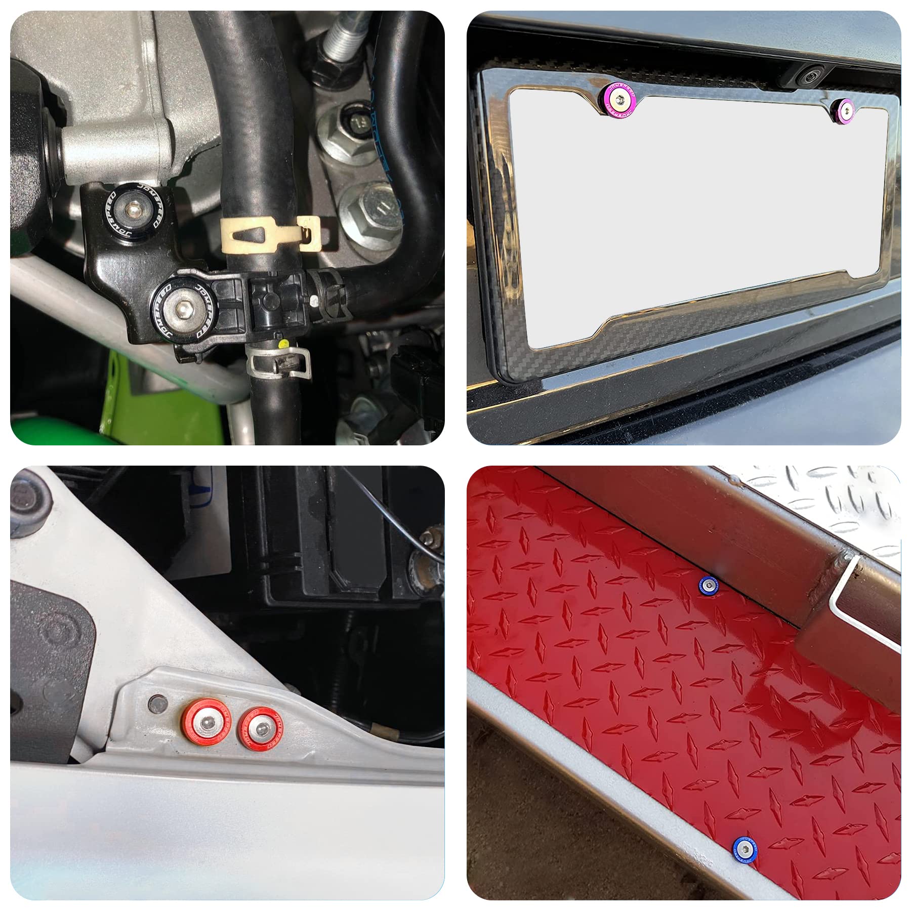 Jdmspeed 20 Pcs Gold Cnc Billet Aluminum Fender Washer Engine Bay Dress Up Kit