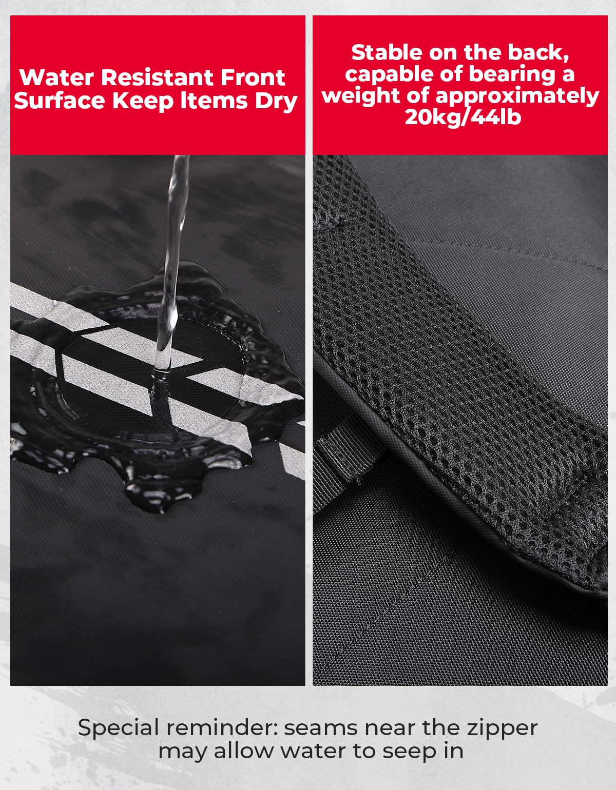 Kemimoto Motorcycle Backpack, 40L Motorcycle Backpacks For Men, Waterproof Helmet Bag For Travel, Daily Trips, Office Trips