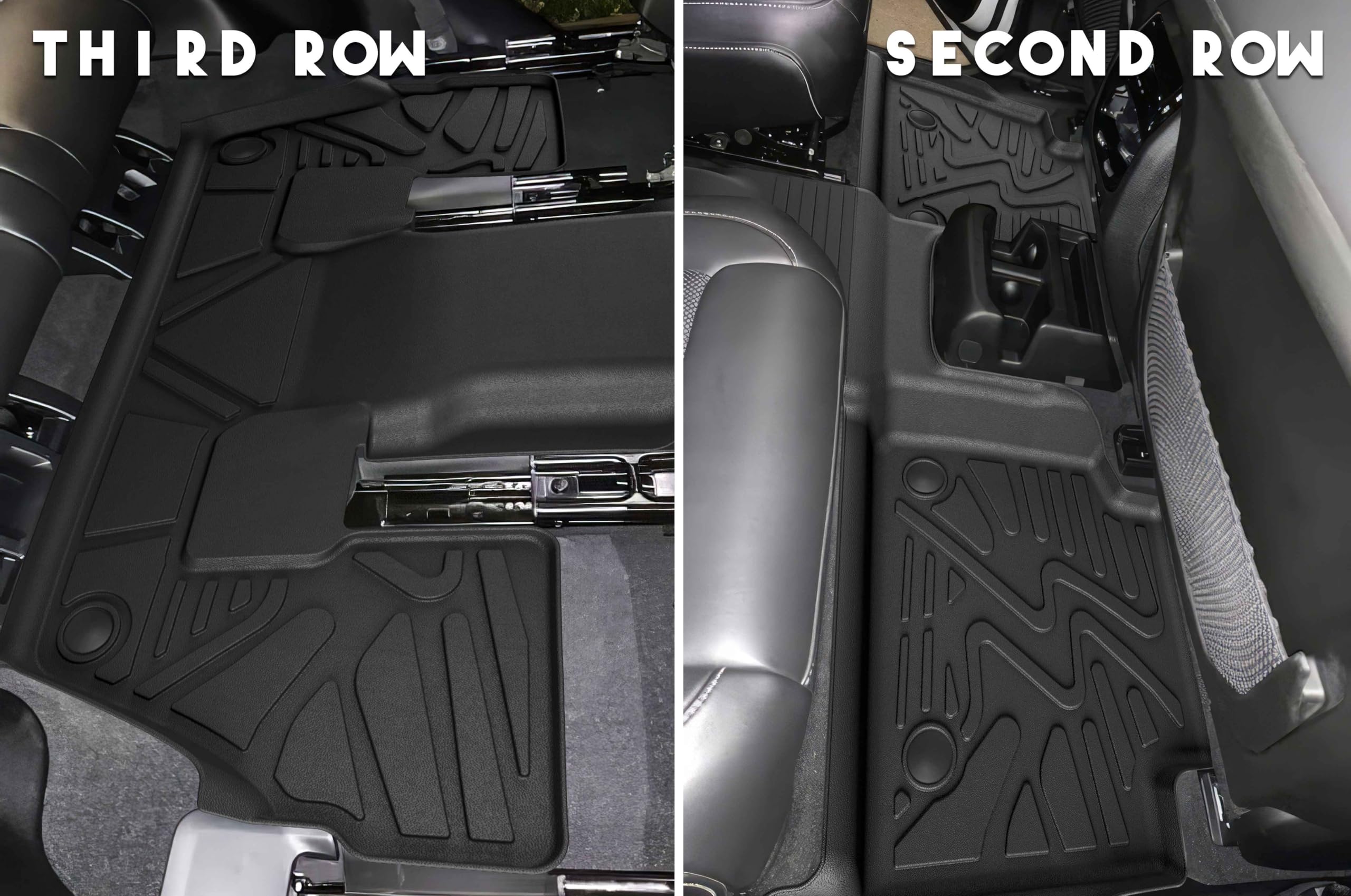 Karpal Floor Mats Cargo Liner Fit With Jeep Grand Cherokee L 2021-2025 (6-Seater W/O 2Nd Row Center Armrest Only), All-Weather 1