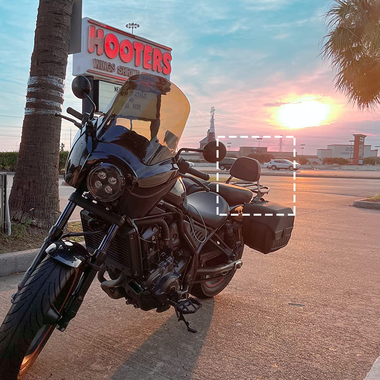 Worldmotop Motorcycle Sissy Bar Backrest Rear Passenger Seat For Honda Rebel Cmx1100 Cmx 1100 2021 2022 Detachable Backrest (For