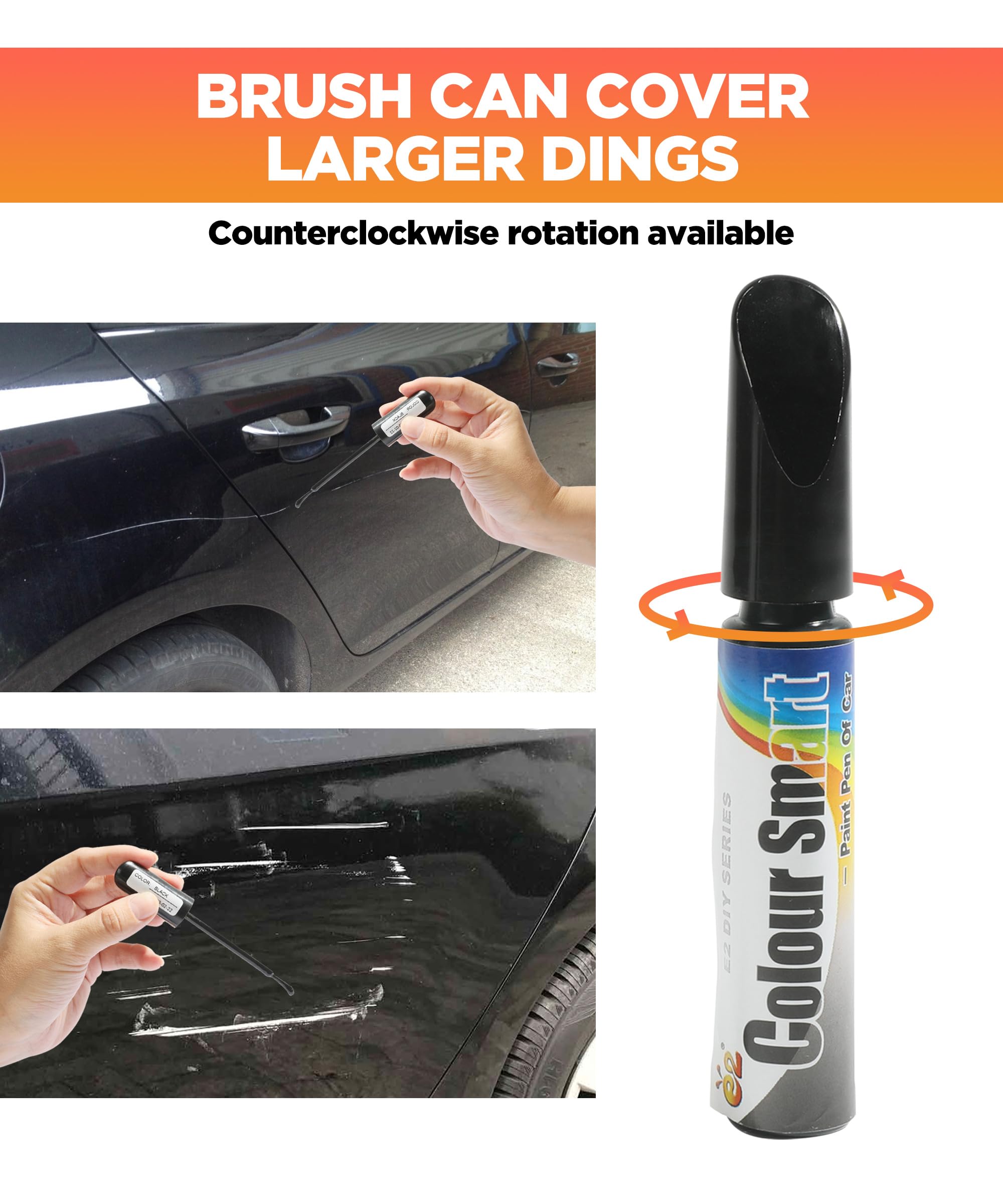 AOCISKA Car Scratch Remover Pen - Paint Touch Up and Repair Accessory for Auto Body - Pro Mending Tool (Black)