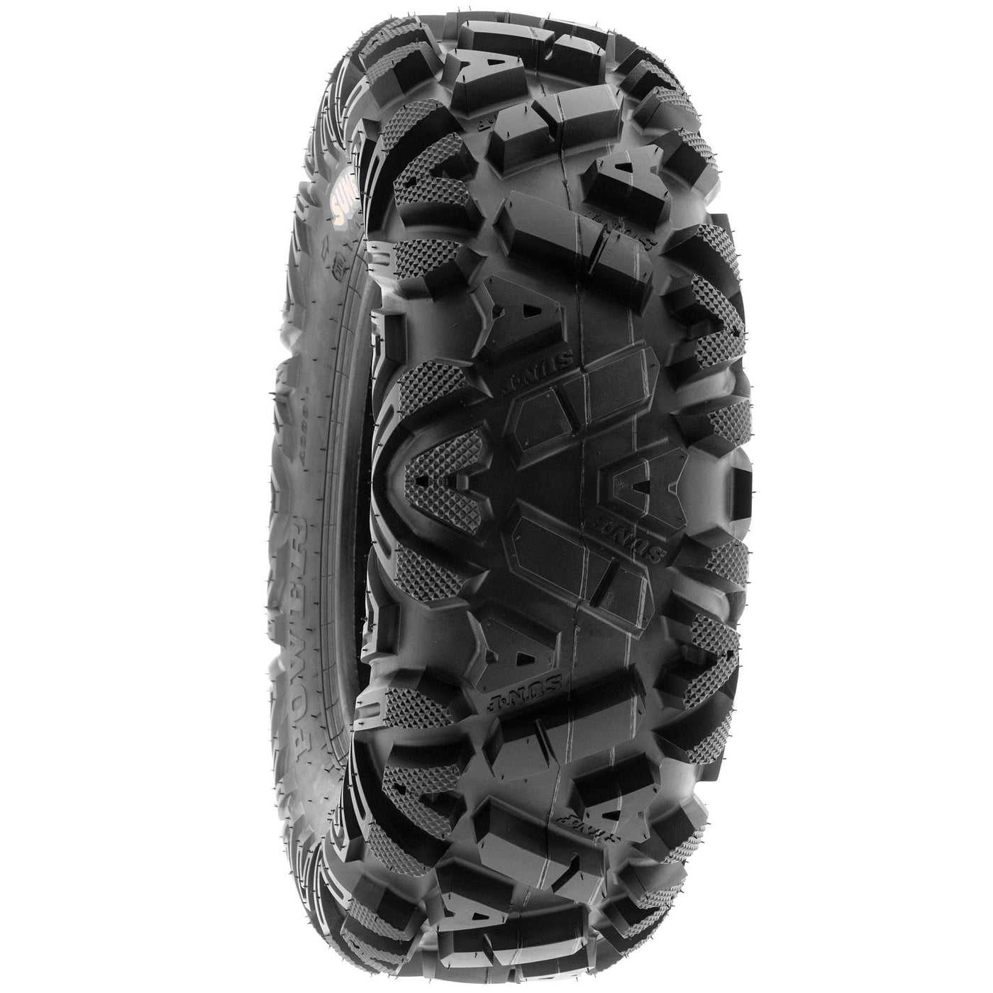 SUNF ATV UTV All Terrain Tires - 26x10-12, 6 PR, Model A033, Black, Pair of 2