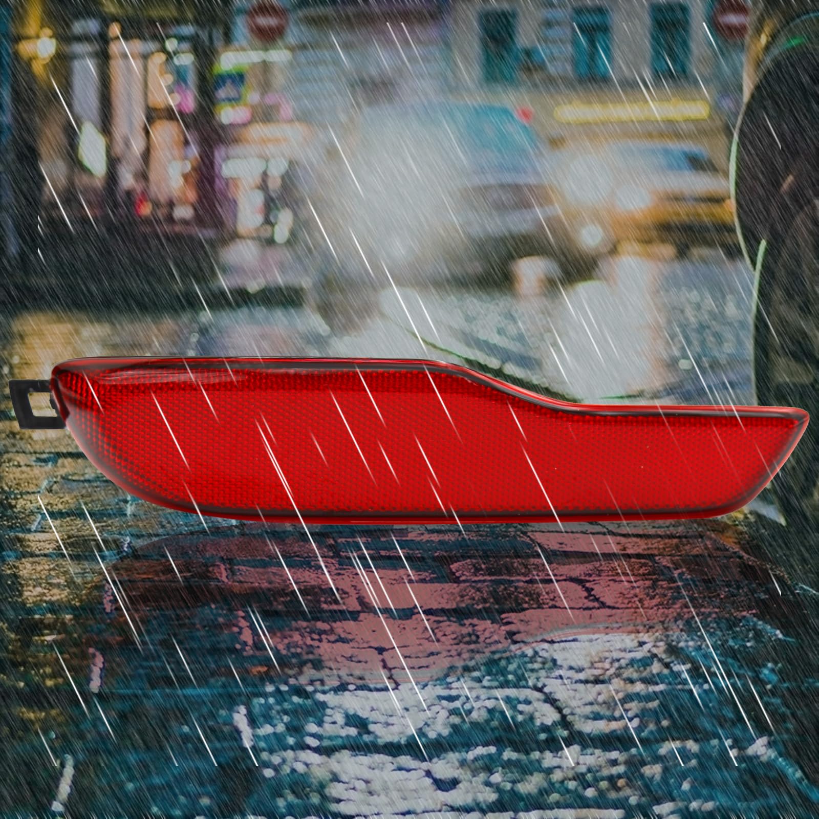 Saihisday Rear Bumper Reflector Red Lens Replacement For Jeep Cherokee 2014 2015 2016 2017 2018 Rear Passenger Side (Right)