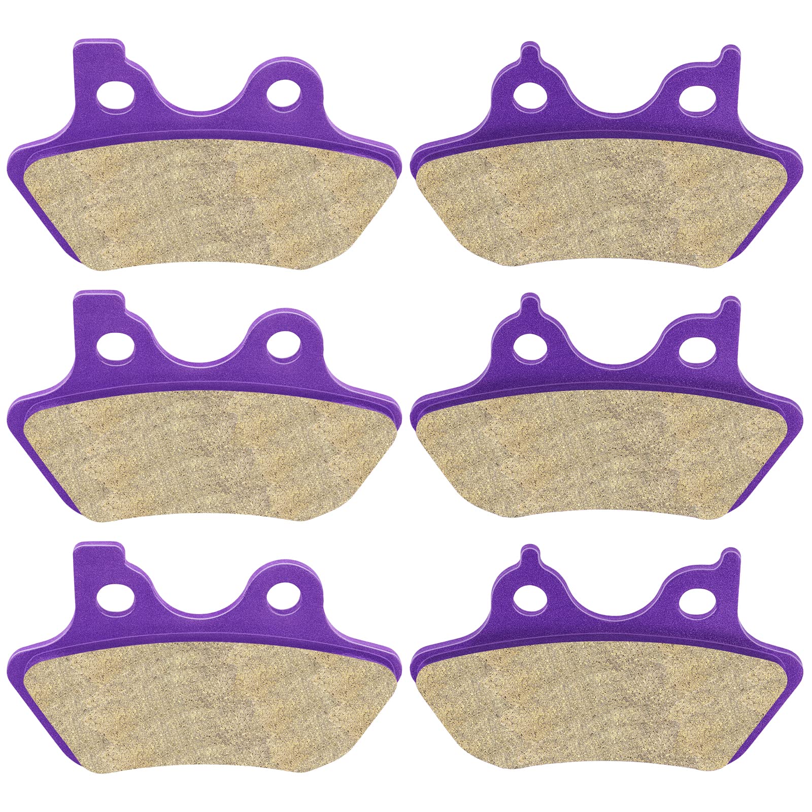 Eccpp Brake Pads For 2000-2007 Electra Glide Ultra Classic Road King Fatboy Dyna Heritage Softail Night Train, Fa400 Front And Rear Carbon Fiber