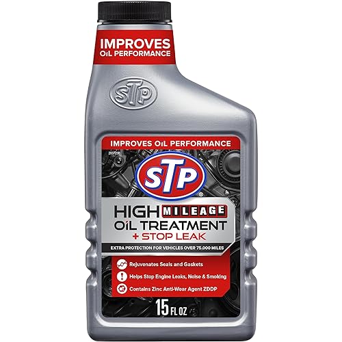 Stp High Mileage Oil Treatment + Stop Leak - 15 Fl Oz
