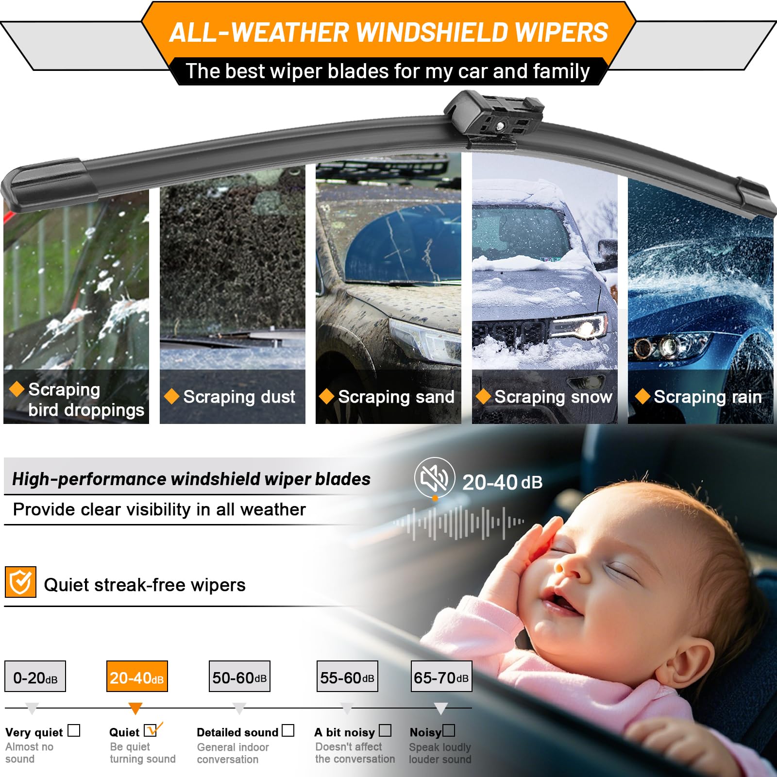 OEM Windshield Wiper Blade Replacement for VW Volkswagen Jetta CC Passat 2011 2012 2013 2014 2015 2016 2017 2018 2019 -Original