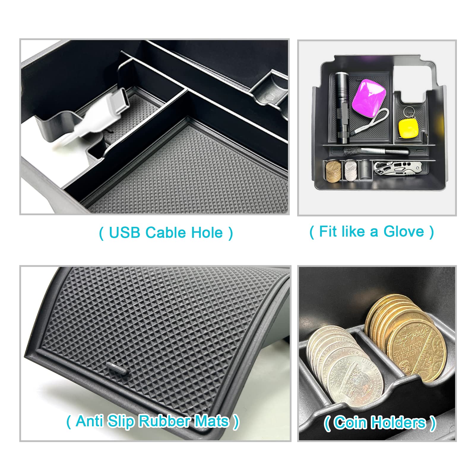 Cdefg For 2022 2023 Frontier Pickup Truck Center Console Organizer Tray 2022 Nisan Frontier Truck Armrest Tray Storage Box Tray Coin Container 2022 2023 Frontier Pickup Truck Accessories