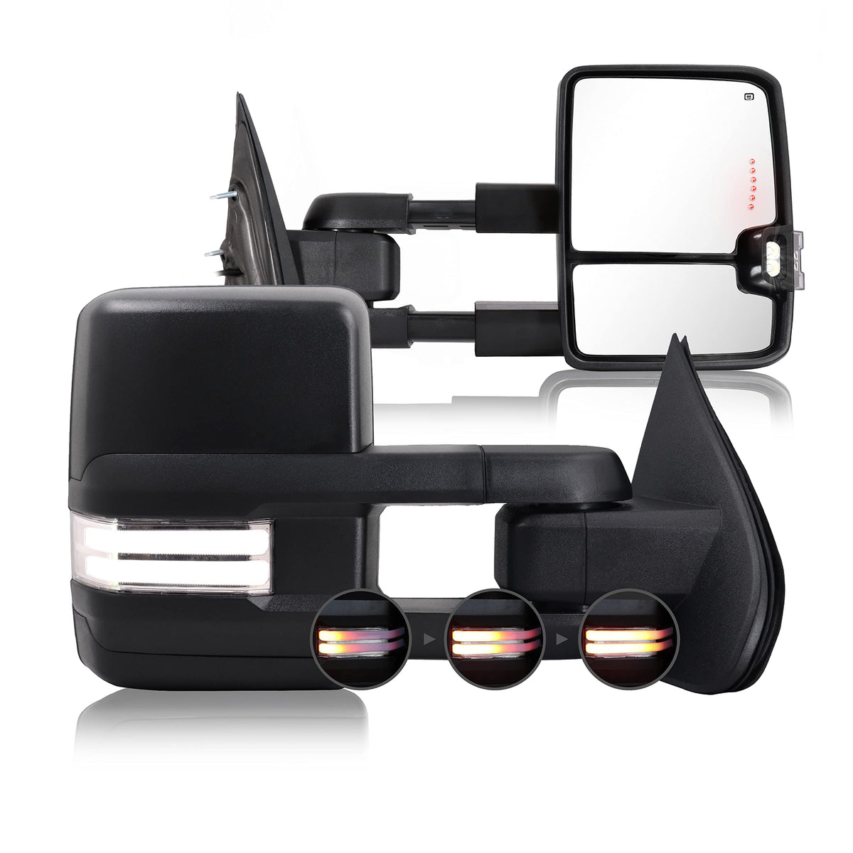 Switchback Towing Mirror For Silverado Sierra - Compatible With 2014-2018 Chevy Gmc 1500;2015-2019 Silverado Sierra 2500 Hd 3500