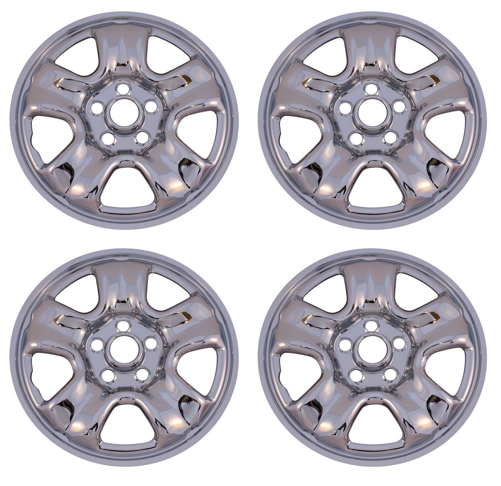 New Set Of 4 Chrome 16'' Wheel Skin Hub Caps For 2012 - 2013 Honda Crv 5 Spoke Steel Rim