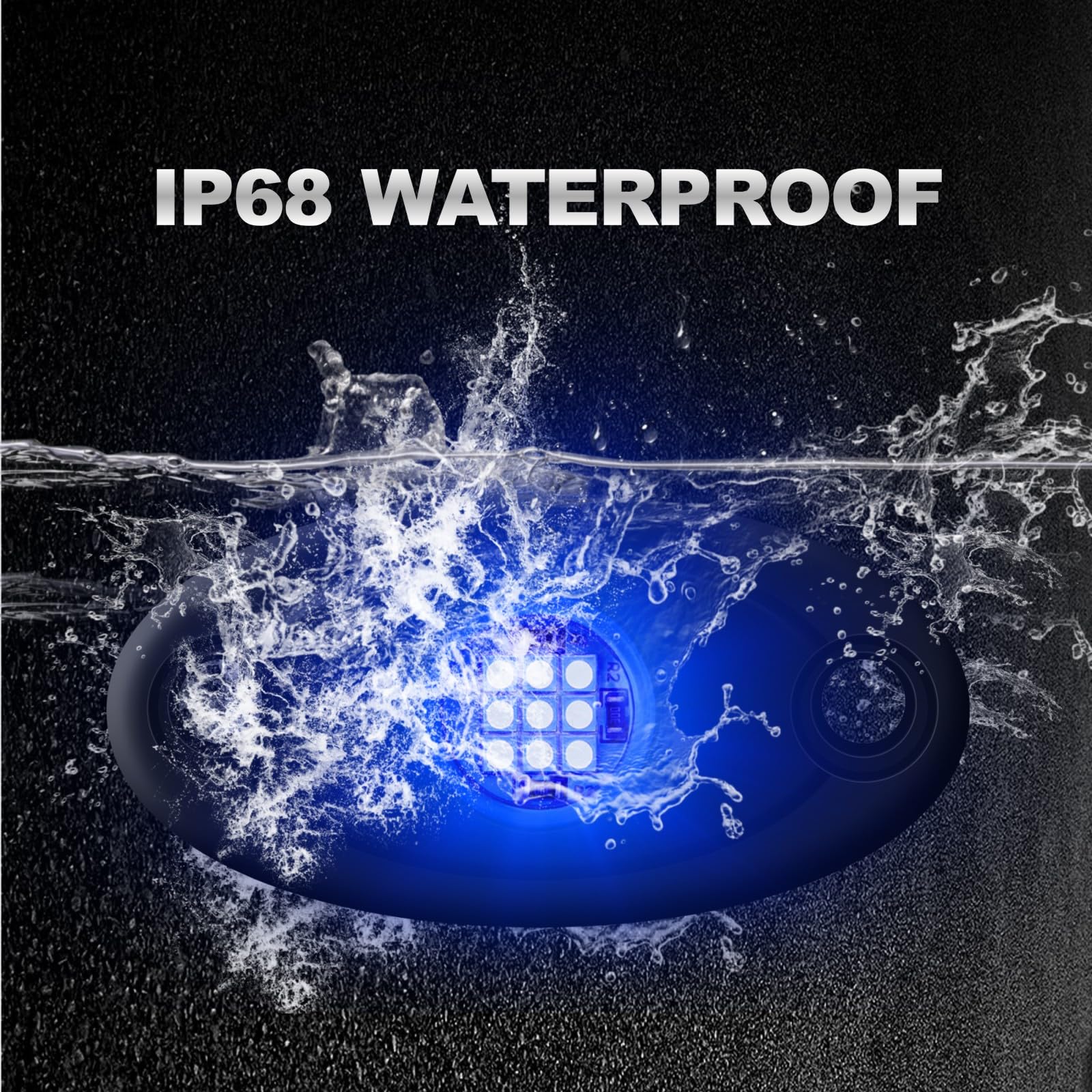 Ly8 4Pods Led Rock Lights Blue Neon Underglow Lighting For Car Trucks Atv Utv Suv Boat Underbody Glow Trail Rig Light (Blue)