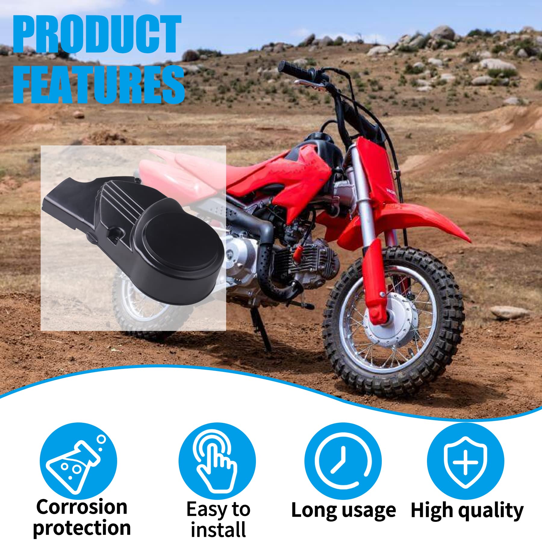 JINGKE Black Left Engine Stator Cover for Chinese 50cc 70cc 90cc 110cc 125cc Dirt Pit Bike CRF50 XR50 SSR Thumpstar Apollo Stomp