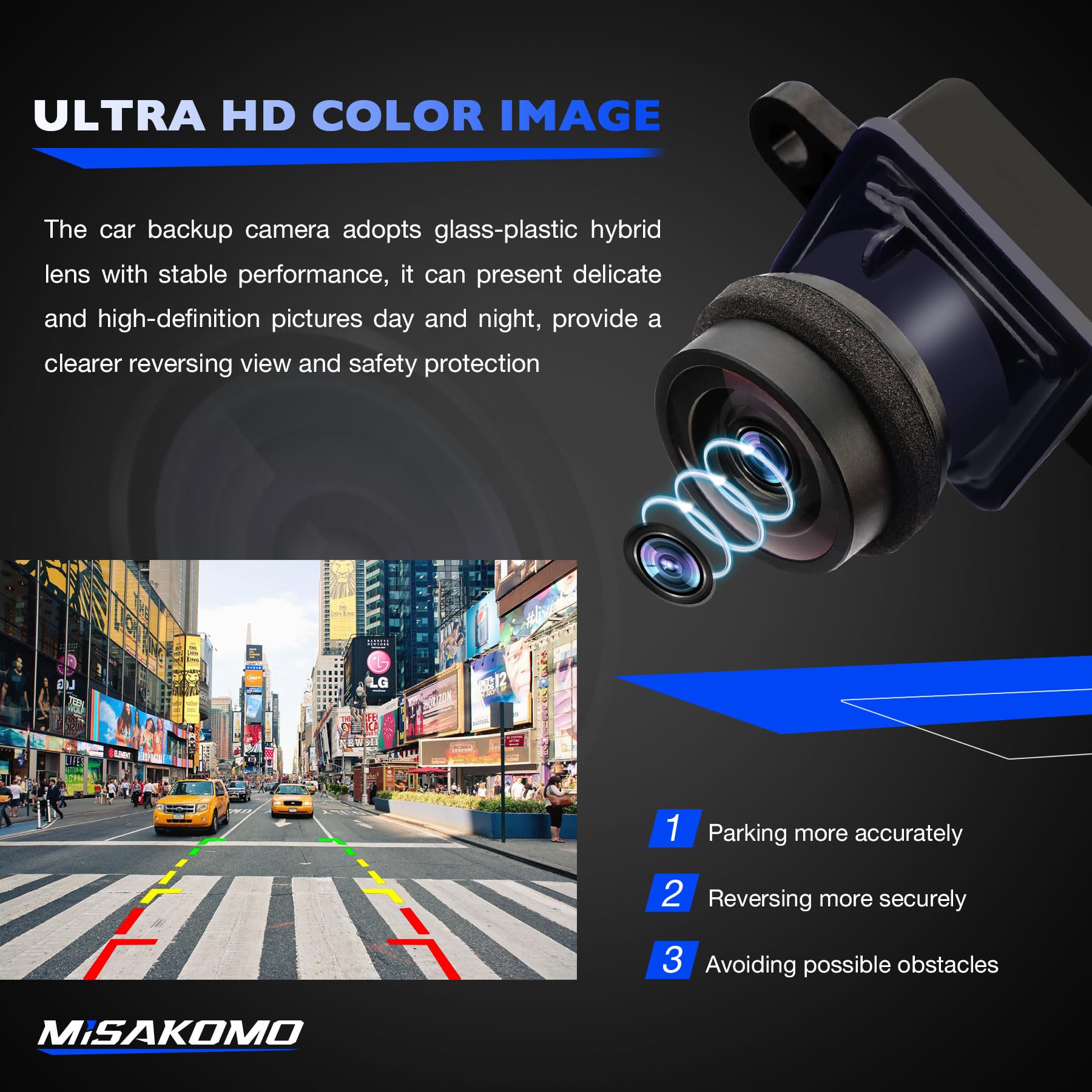 Rear View Backup Camera, Compatible With 2011-2020 Chrysler Town Country Dodge Grand Caravan, 170Wide-Angle Hd Color Night Visio