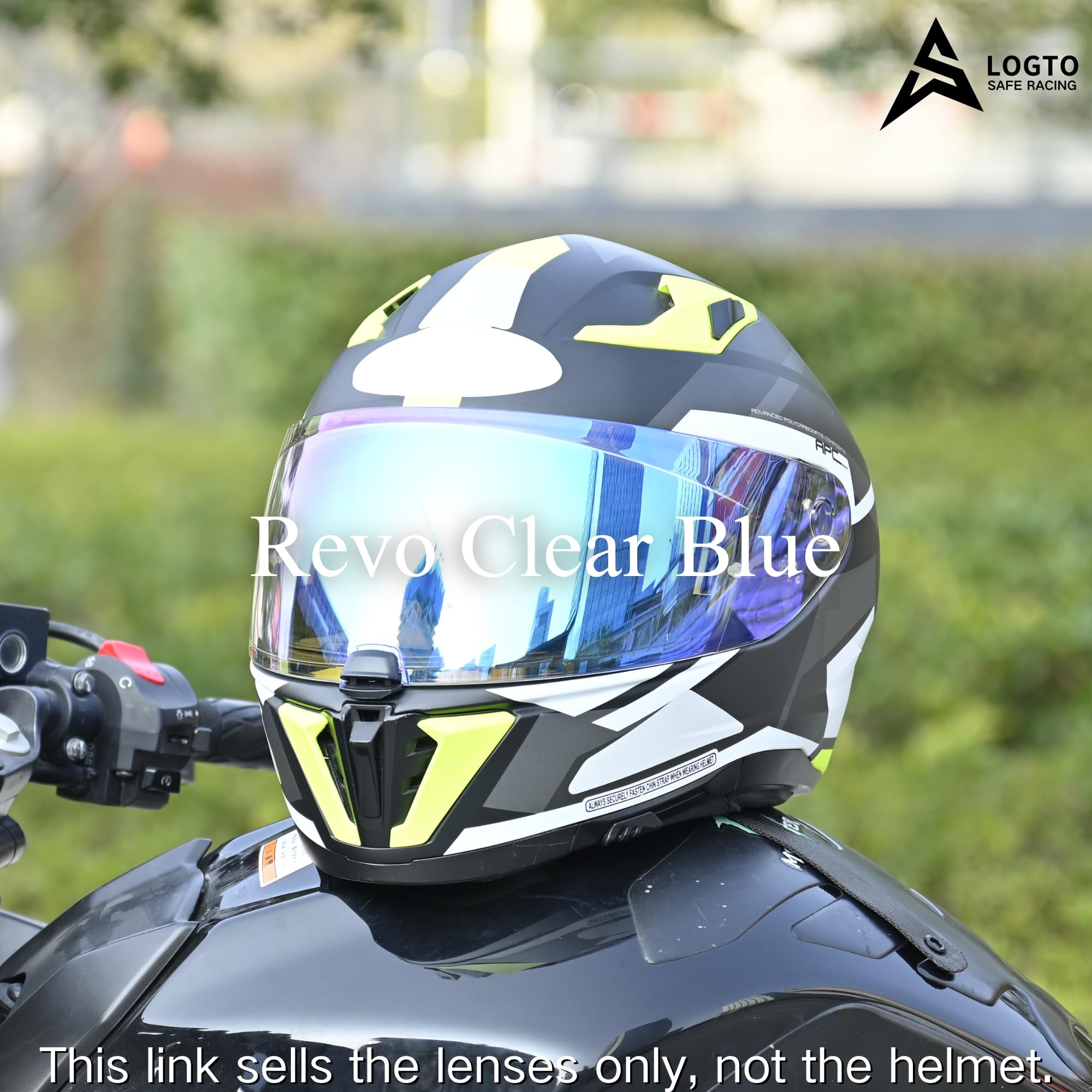 Logto Replacement Motorcycle Helmet Shield For I10 I70 Hj-31 Helmet Visor Shield Anti-Scratch Wearproof Windproof Universal Helmet Accessories (Rainbow)