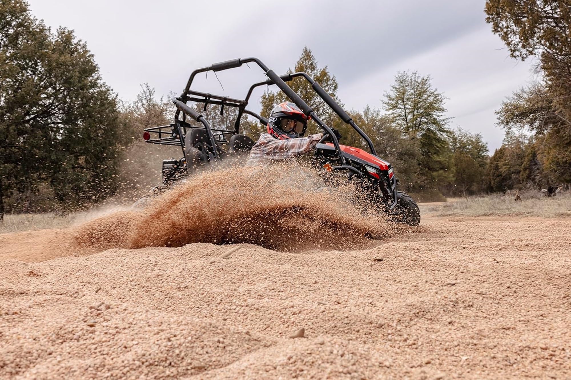 Coleman Powersports GK200 196cc Gas Powered Dual Seat Go-Kart, Reverse Gear, Adjustable Suspension, 275 lbs Maximum Load, Off Ro