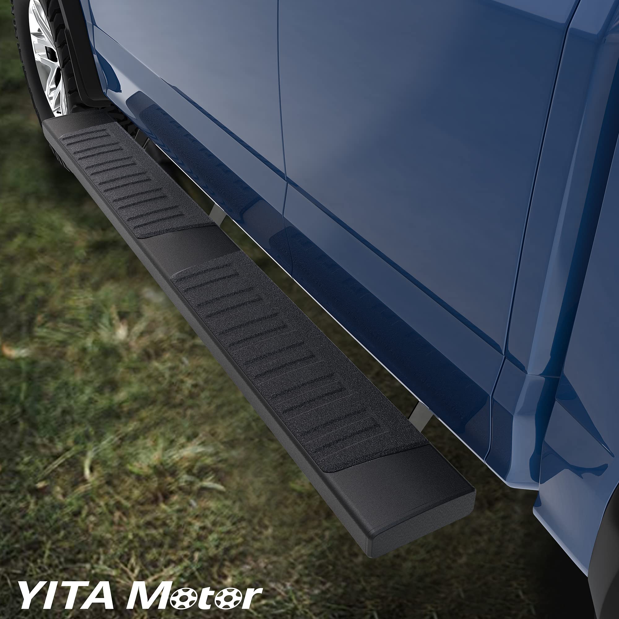 Yitamotor 6 Inches Running Boards Compatible With 2015-2025 Ford F-150 Supercab, 2017-2024 Ford F250 F350 Supercab Aluminum Blac