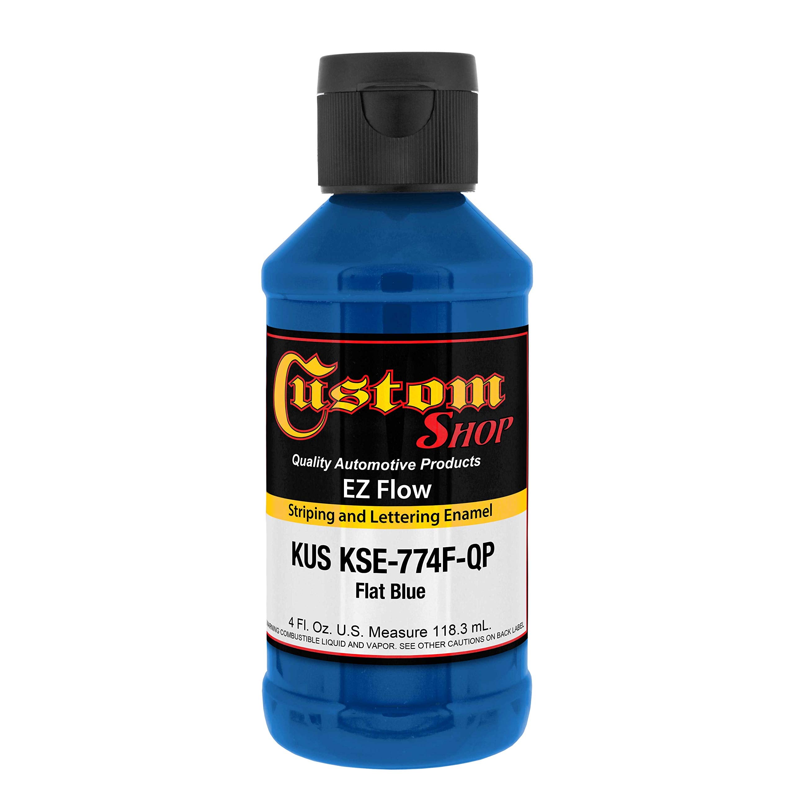 Custom Shop KSE774F-QP Flat Blue - EZ Flow Striping Lettering Enamel - 4 Ounce