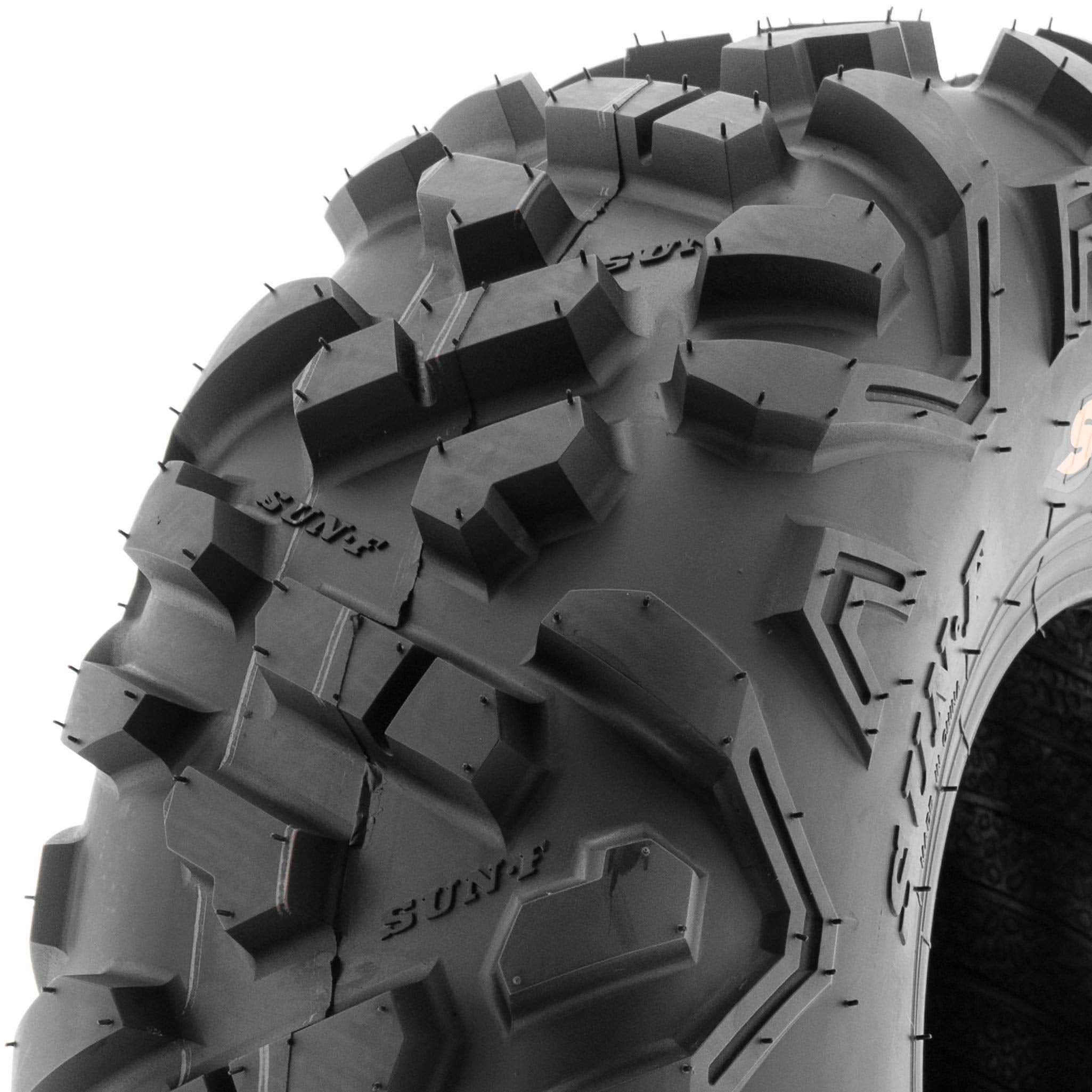 Set Of 4 Sunf Power.Ii Atv Utv Tires 19X7-8 Front & 18X9.5-8 Rear, All-Terrain Off Road, 6 Pr, A051