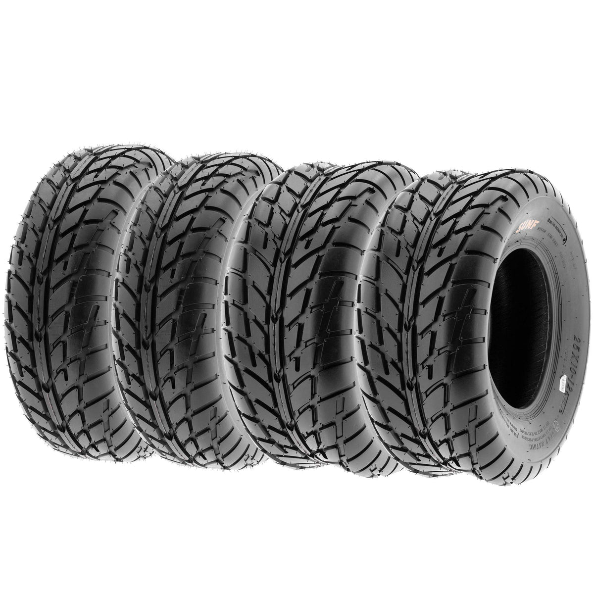 Set Of 4 Sunf A021 Tt Sport Atv Utv Flat Track Tires 25X8-12 Front & 25X10-12 Re WBCARB07C2BCX8D