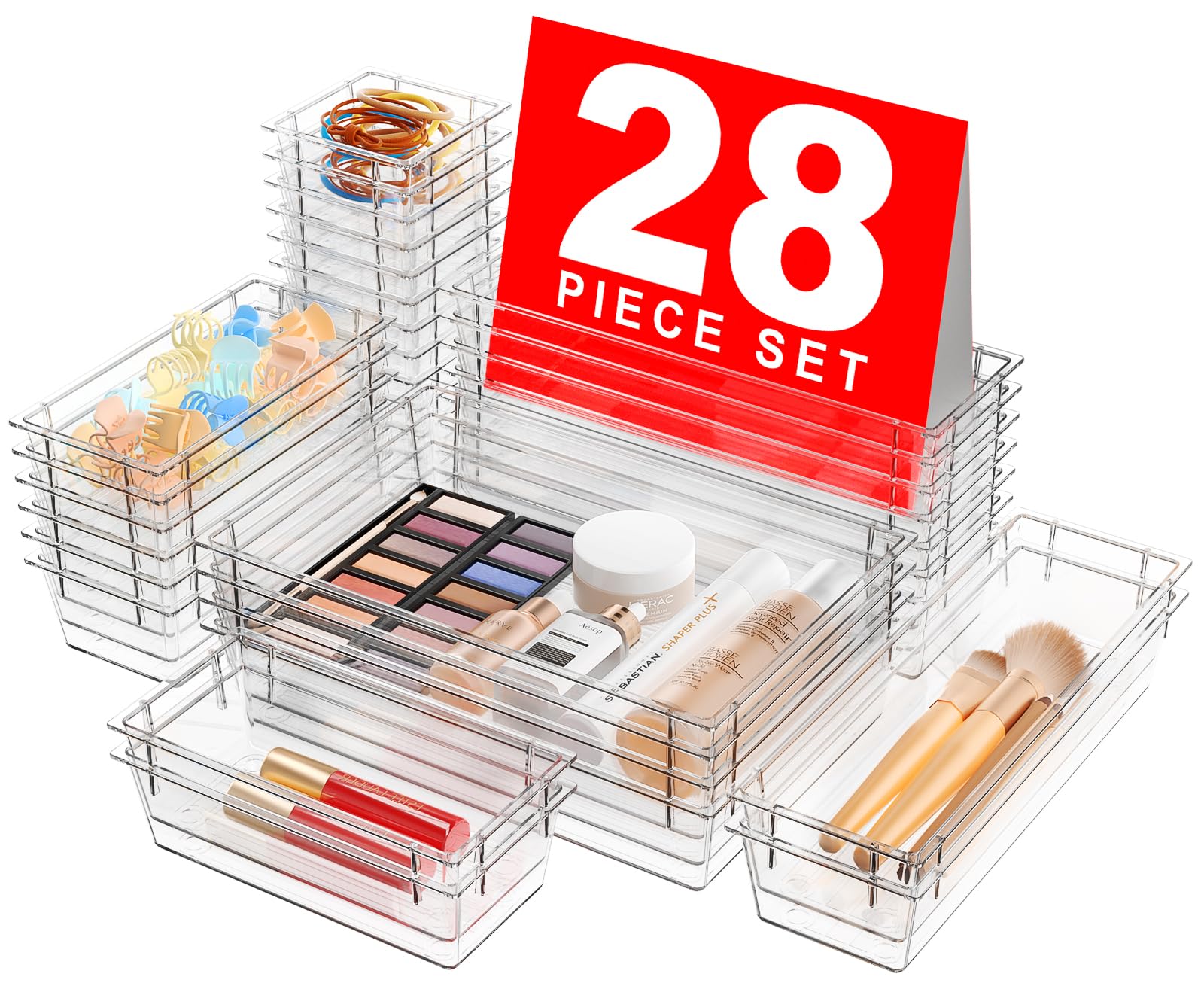 A-LuGei Drawer Organizer, Bathroom Organizers and Storage, Makeup organizer, Desk drawer organizer, Storage Bins for Kitchen Off