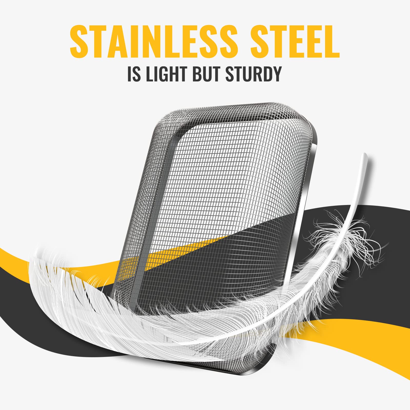 BougeRV RV Furnace Vent Screen,RV Trailer Water Heater Cover Stainless Steel Circle Mesh Screen RV Accessories RV Parts 2 Packs