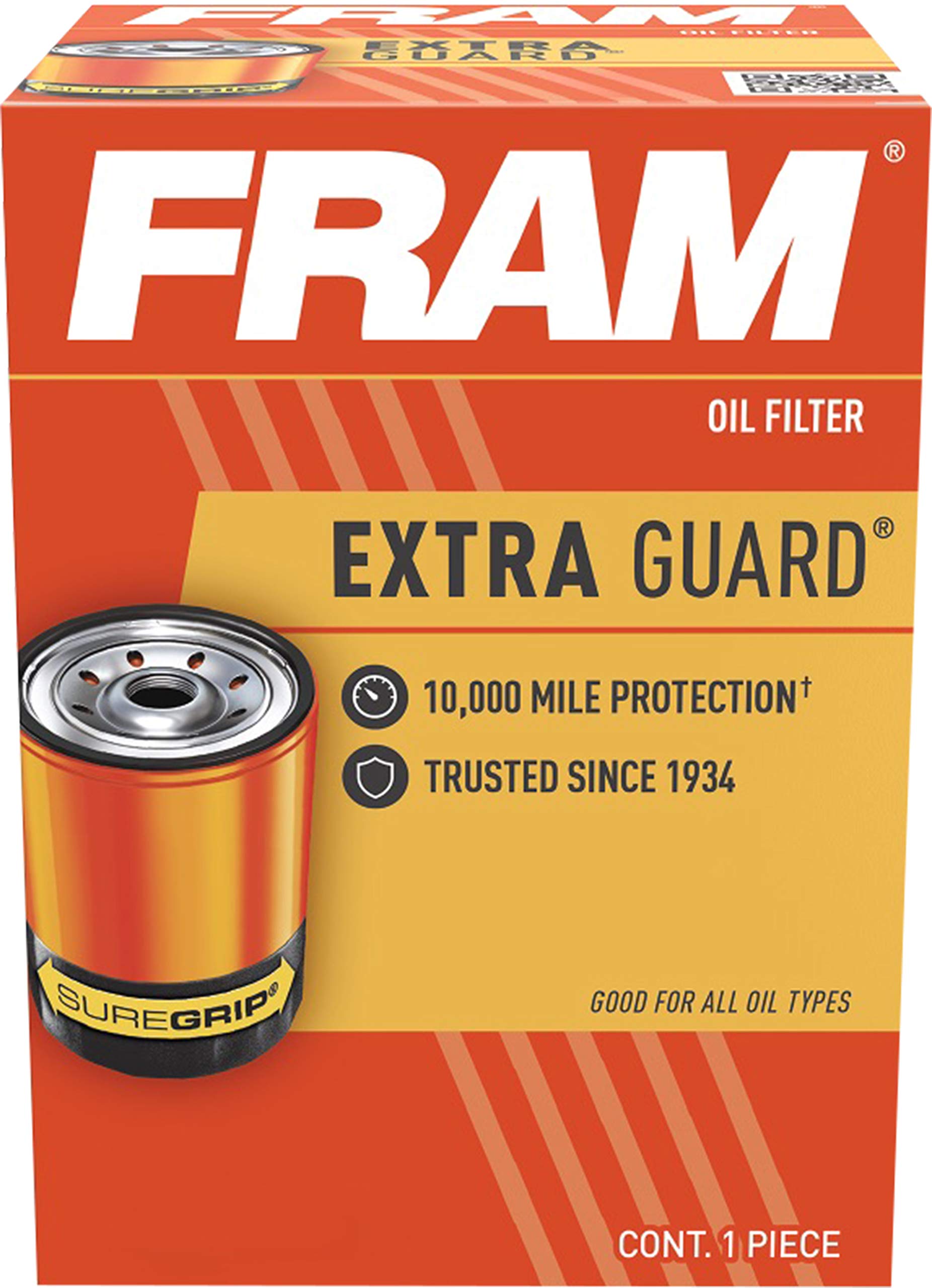 Fram Extra Guard Ph2951, 10K Mile Change Interval Spin-On Oil Filter