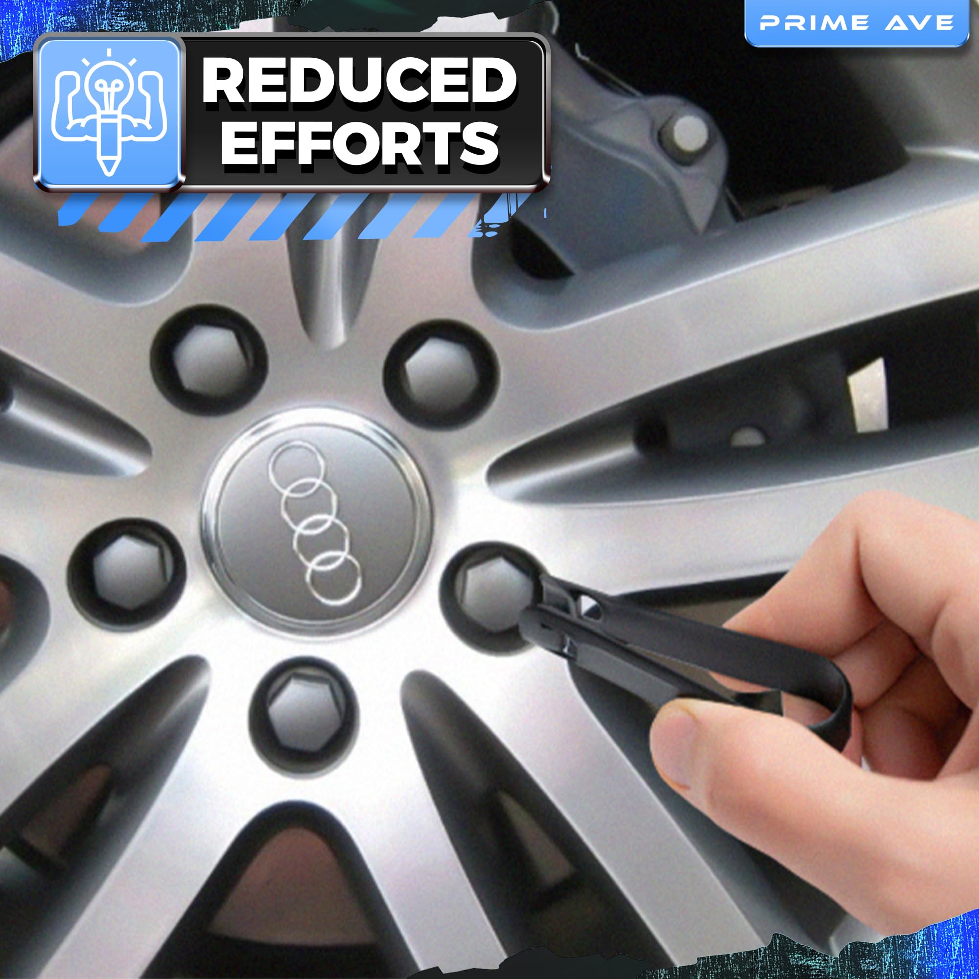 Prime Ave Wheel Lug Cap Cover Removal Tool Set +++ Compatible/Replacement For Audi Bmw Mercedes Mini Tesla Vw