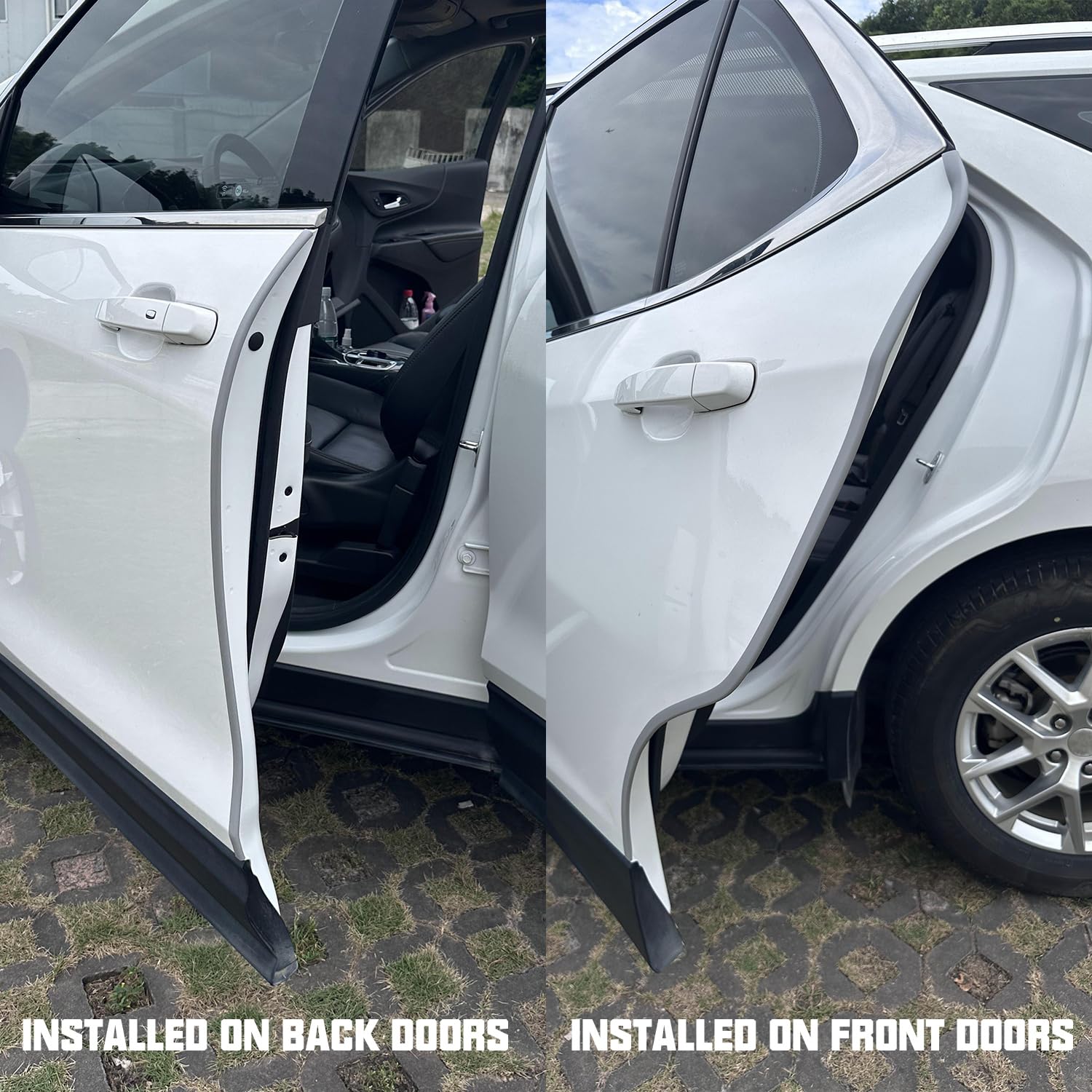 Winunite 16.4Ft(5M) Car Door Edge Guards Light Gray, Fit Most Vehicles, Self-Adhesive Pvc, Fade-Resistant, U-Shaped Automotive T