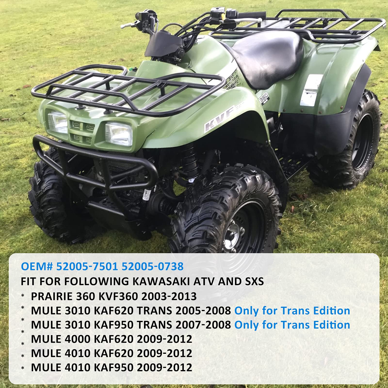 Fuel Gas Tank Level Gauge Meter Fuel Gas Cap For Kawasaki Prairie 360 Kvf360 Mule 3010 4000 4010 Kaf 620 950 (Oem# 52005-7501 52005-0738)