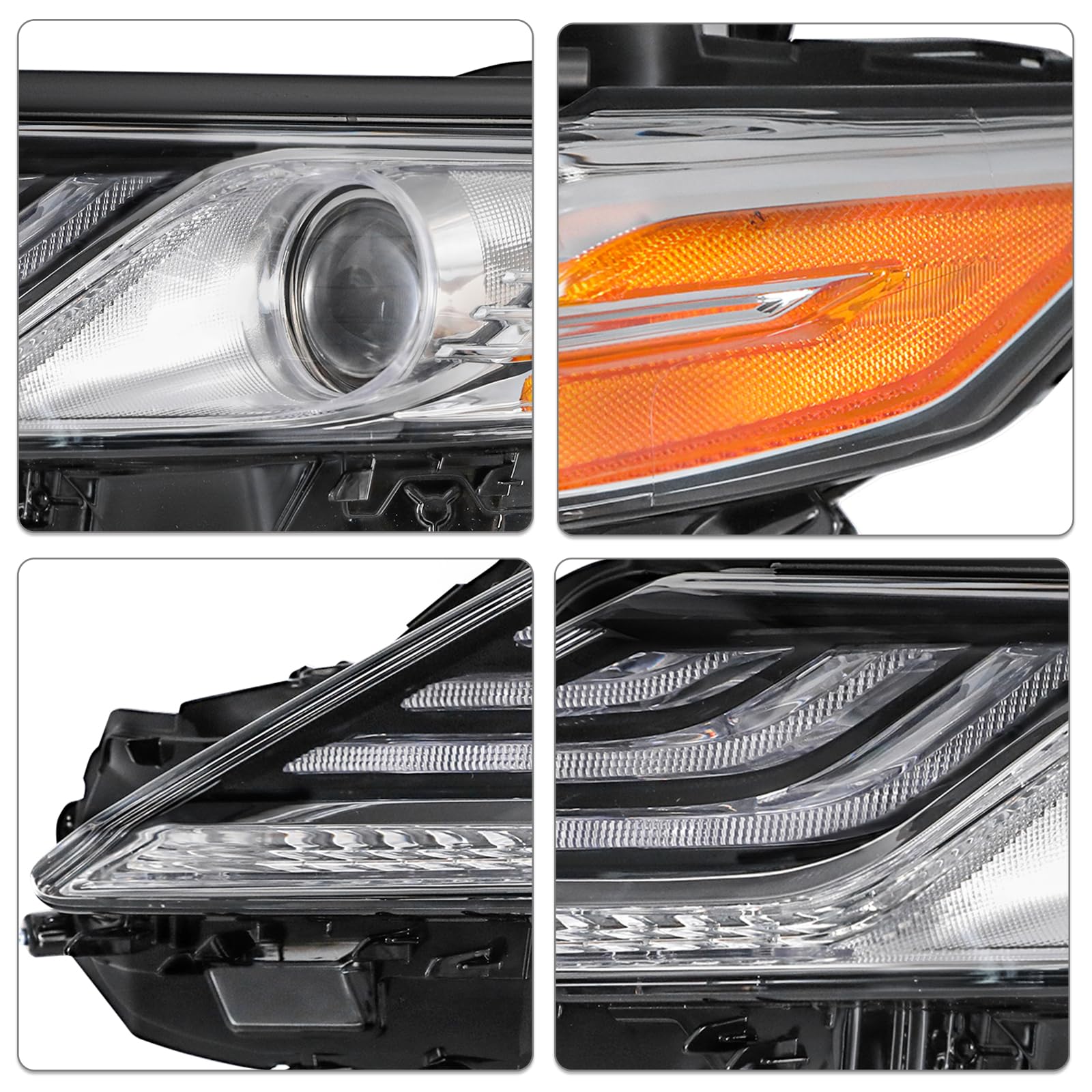 Sockir Led Drl Projector Headlight Assembly Fit For 2018 2019 2020 2021 2022 2023 Toyota Camry Xle Xse Oem Headlamp Replacement Left Driver Side