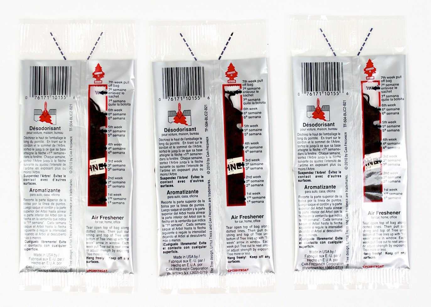 LITTLE TREES Car Air Freshener - Hanging Paper Tree, Black Ice, 10 Count, Model 213215