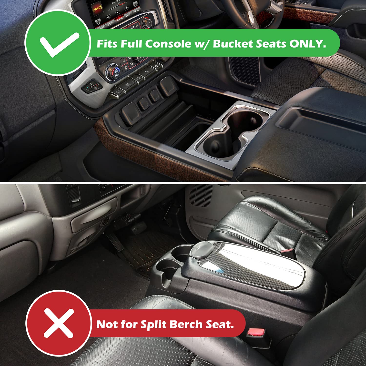 JOJOMARK Center Console Organizer Tray for 2007-2014 GMC Sierra, Chevy Silverado, Tahoe, Yukon, Suburban - Black Accessory Replaces 19166288