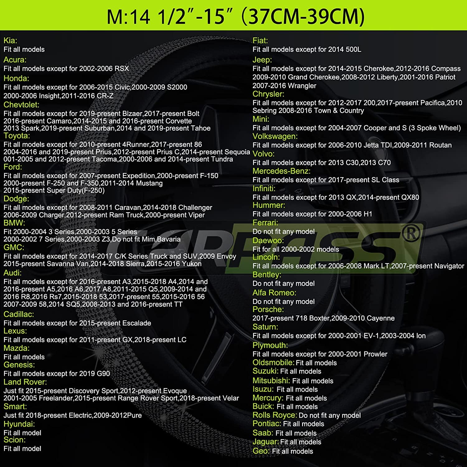 Car Pass Pink Embroidery Butterfly Steering Wheel Cover, Universal 15 Inch Car Wheel Cover for Women Girls, Fit for Suvs,Small Trucks,Sedans,Cars (Black and Pink)