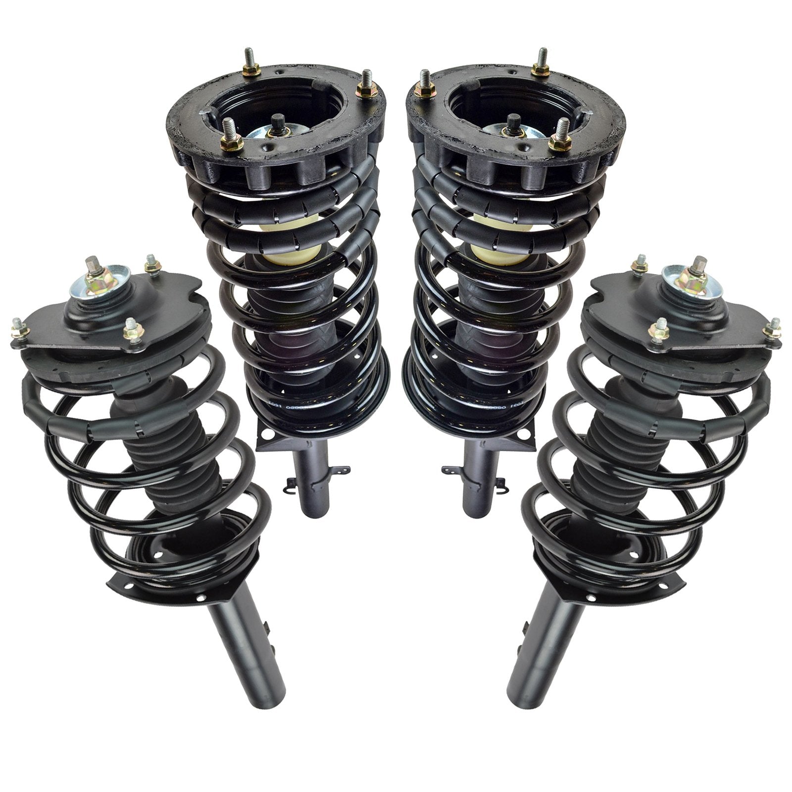 Trq Front And Rear Strut & Coil Spring Assembly Set Driver & Passenger Sides Compatible With 96-07 Ford Taurus 96-05 Mercury Sab