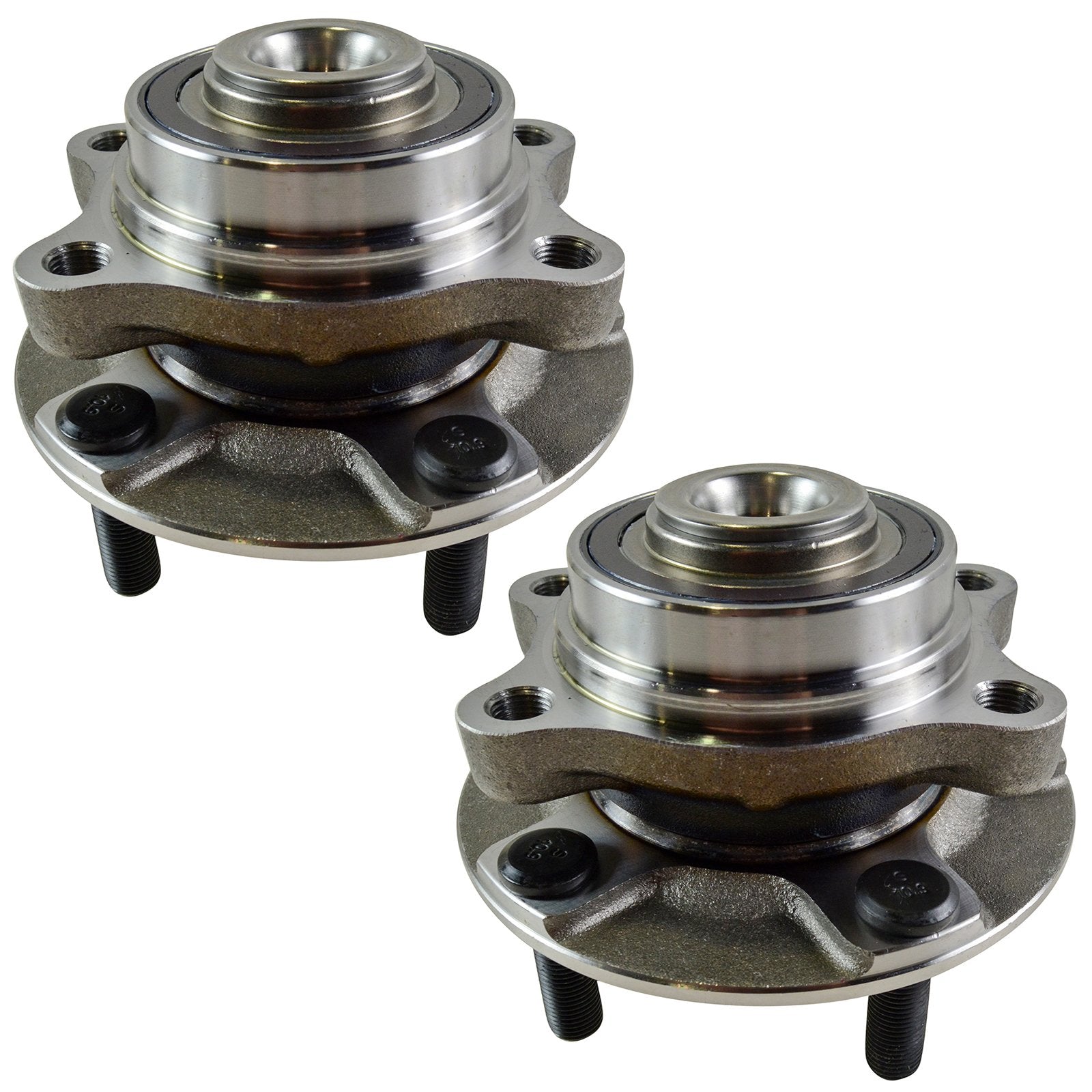 Trq Front Wheel Hub Bearings Assembly Set Compatible With 2003-2007 Infiniti G35 2003-2009 Nissan 350Z