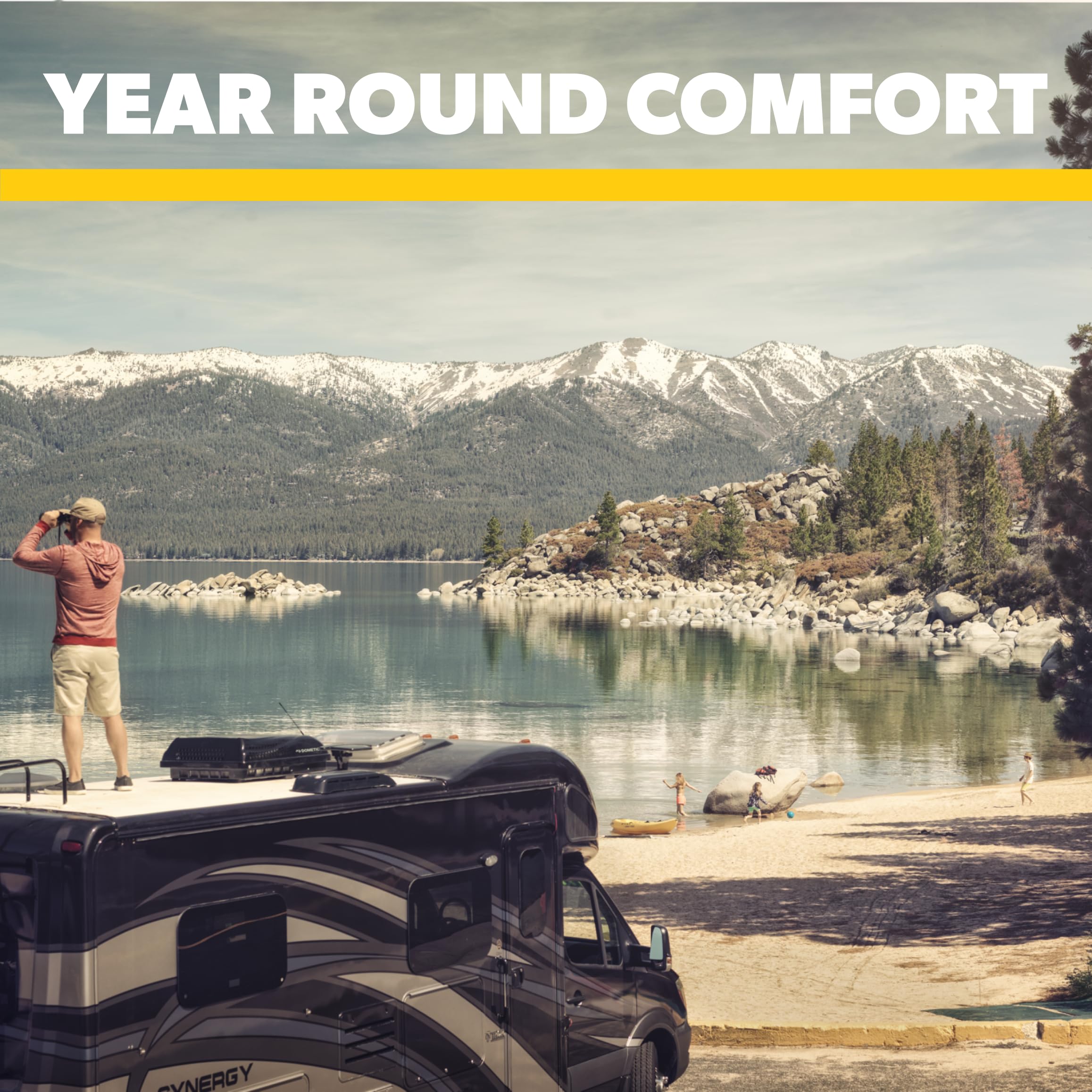 Dometic Penguin Ii Low Profile Rooftop Air Conditioner| Multi-Zone Ccc Ii Control Board | 15K Btu With Heat Pump Polar White Air