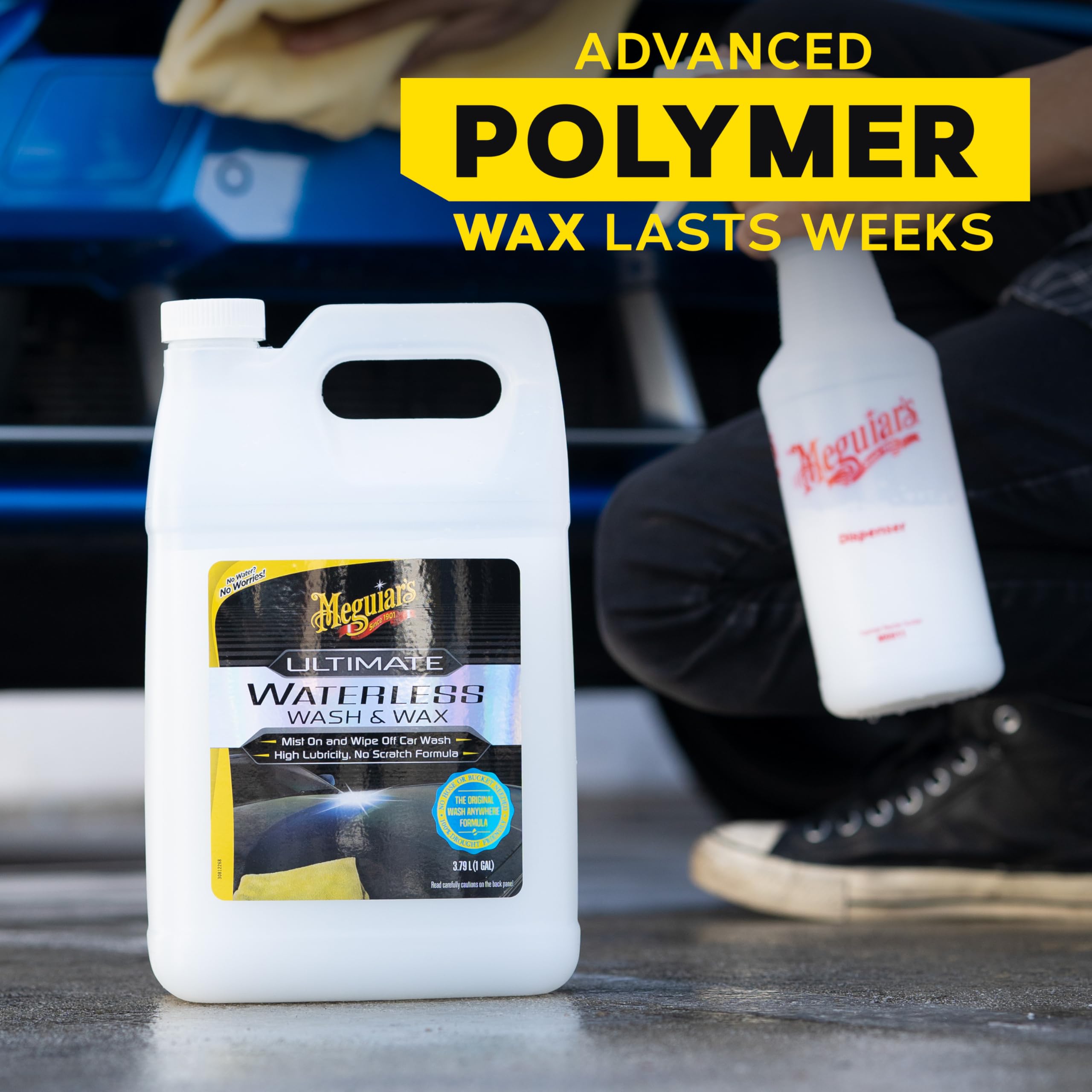 Meguiar'S Ultimate Waterless Wash & Wax, Scratch-Free Waterless Car Cleaning Spray That Makes Detailing Quick And Easy, 2-In-1 C