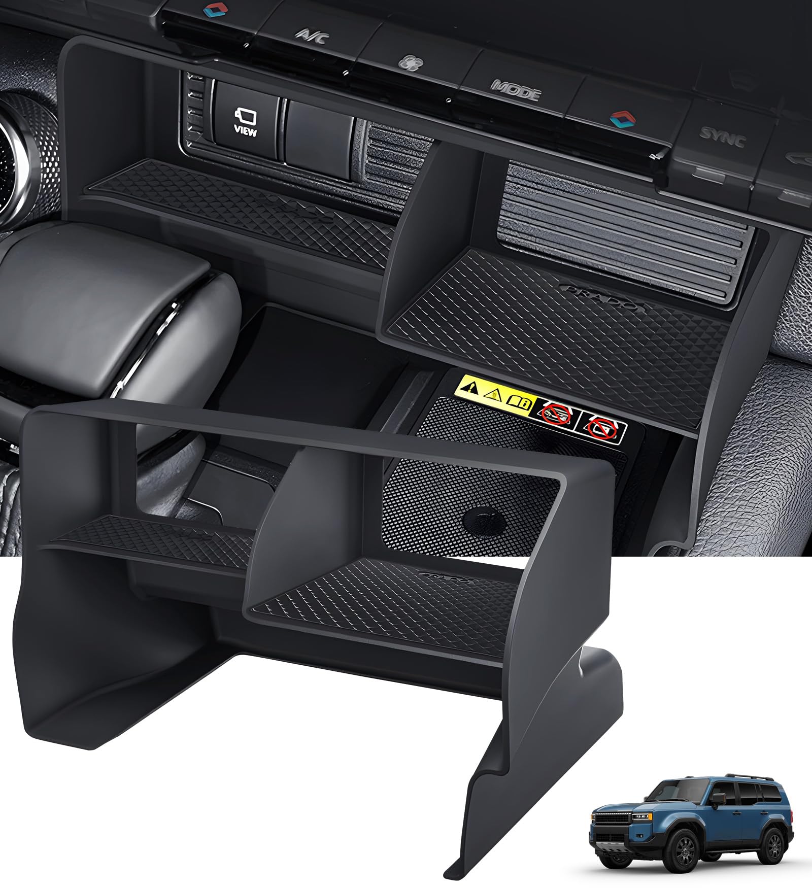Katorn Center Console Organizer for Toyota Land Cruiser Prado 250 2026 2025 2024, Interior Accessories Storage Box Insert Tray f