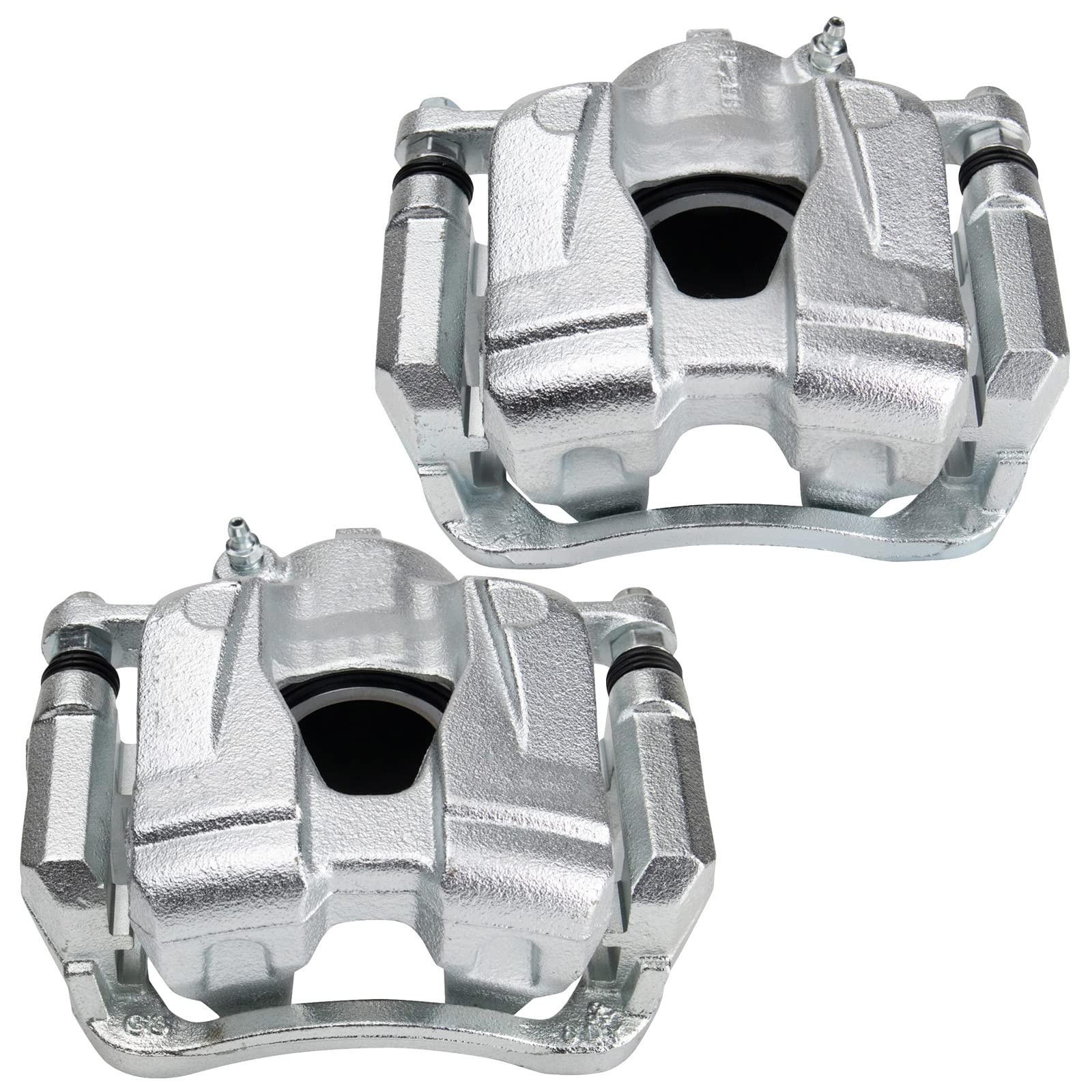 Trq Front Brake Caliper Set Compatible With 2016-2018 Fiat 500X 2015-2018 Jeep Renegade