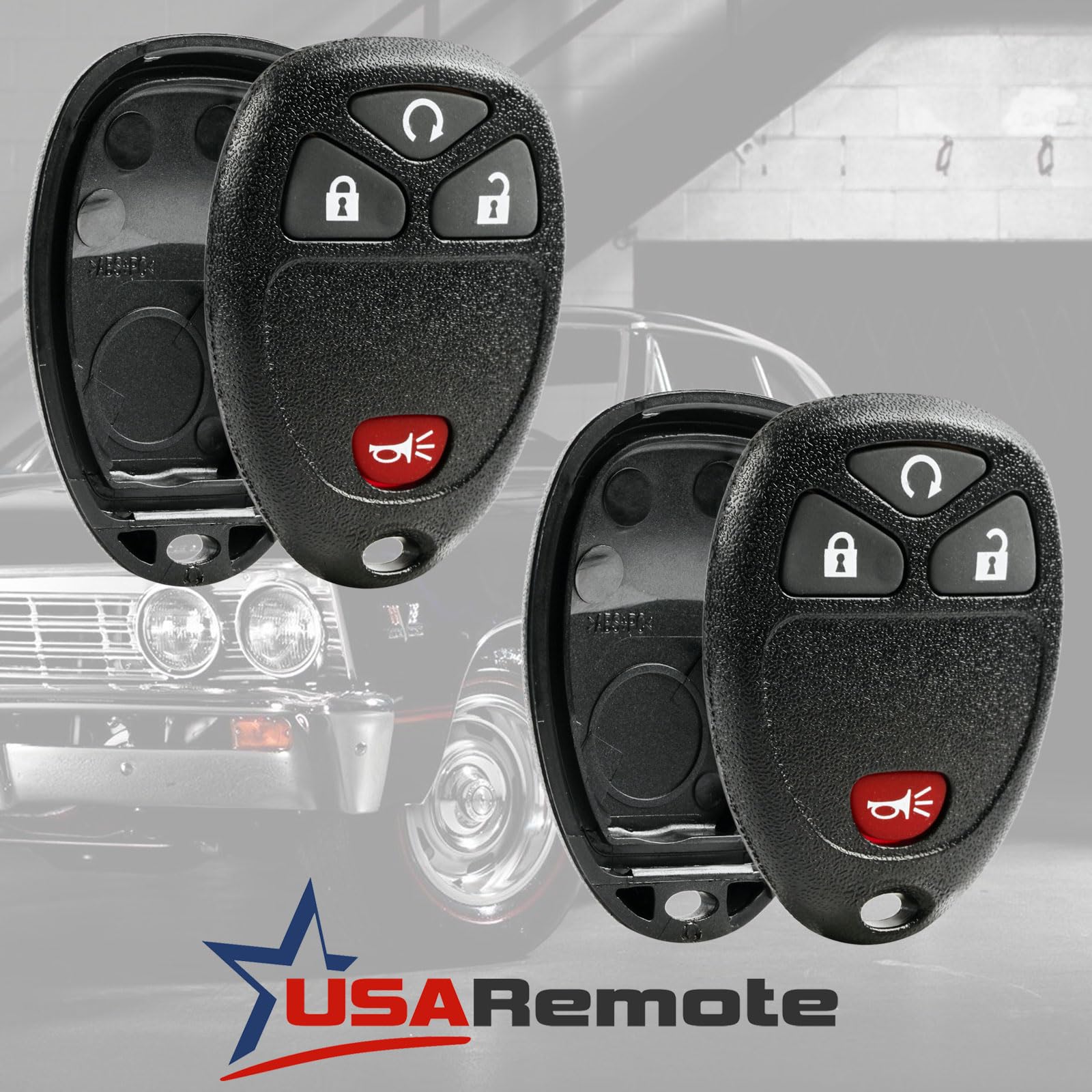 Key Fob Shell Fits 2007-2016 Chevy Gmc Pontiac Saturn Suzuki Cadillac Buick Keyless Entry Remote Case & Button Pad (15913421, Ou