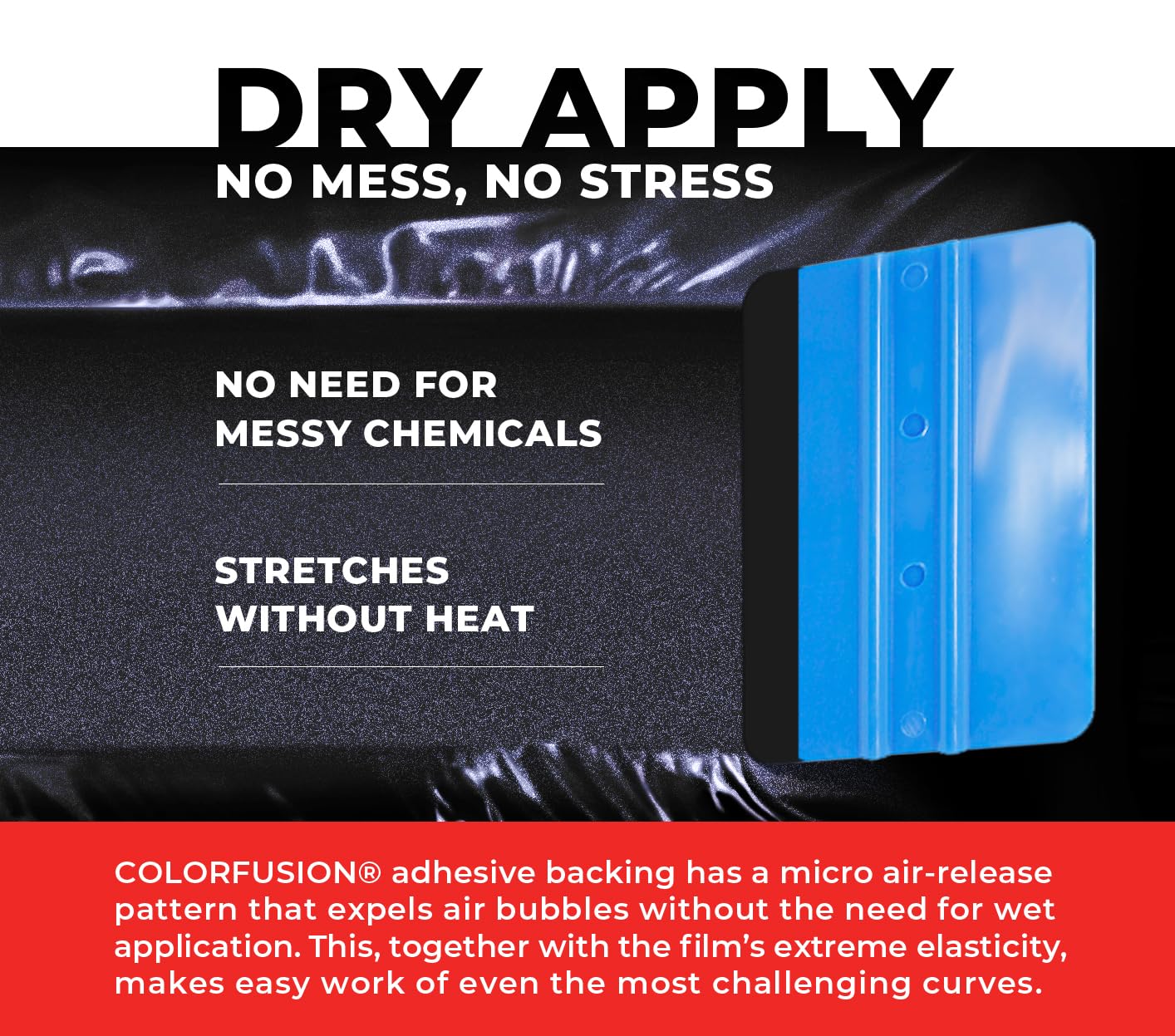 Colorfusion Ppf By Vvivid, Gloss Storm Grey Dry Apply Ppf Vinyl Car Wrap Roll 6Ft X 5Ft