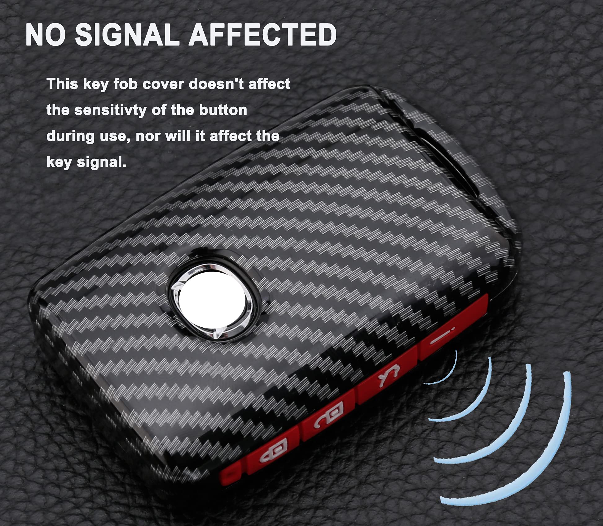 Key Fob Cover Case Fit For 2019-2021 Mazda 3, Mazda 3 Hatchback, Mazda Cx4 Cx5 Cx8 Cx9 Cx-30, Mazda 6 Wazske11D01 Keyless Entry Remote Case Holder Abs Carbon Fiber Pattern (Red)