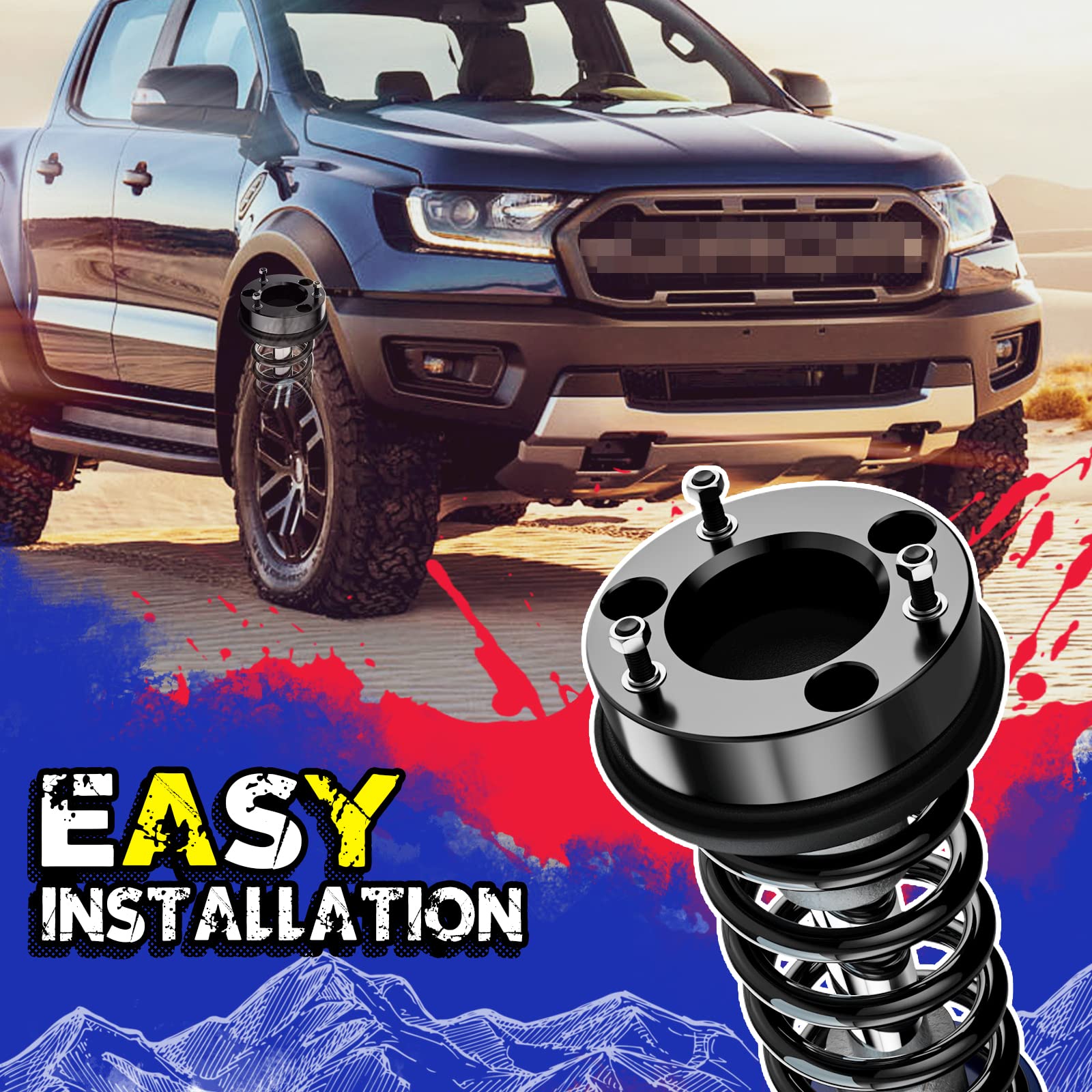 Ksp 3 Leveling Lift Kits For Ram 1500, Forged Suspension Lift Kits Raise 3 Inch For Ram 1500 4Wd 4X4 2006-2021, Dakota 4Wd 2Wd 2005-2007, 2009-2011