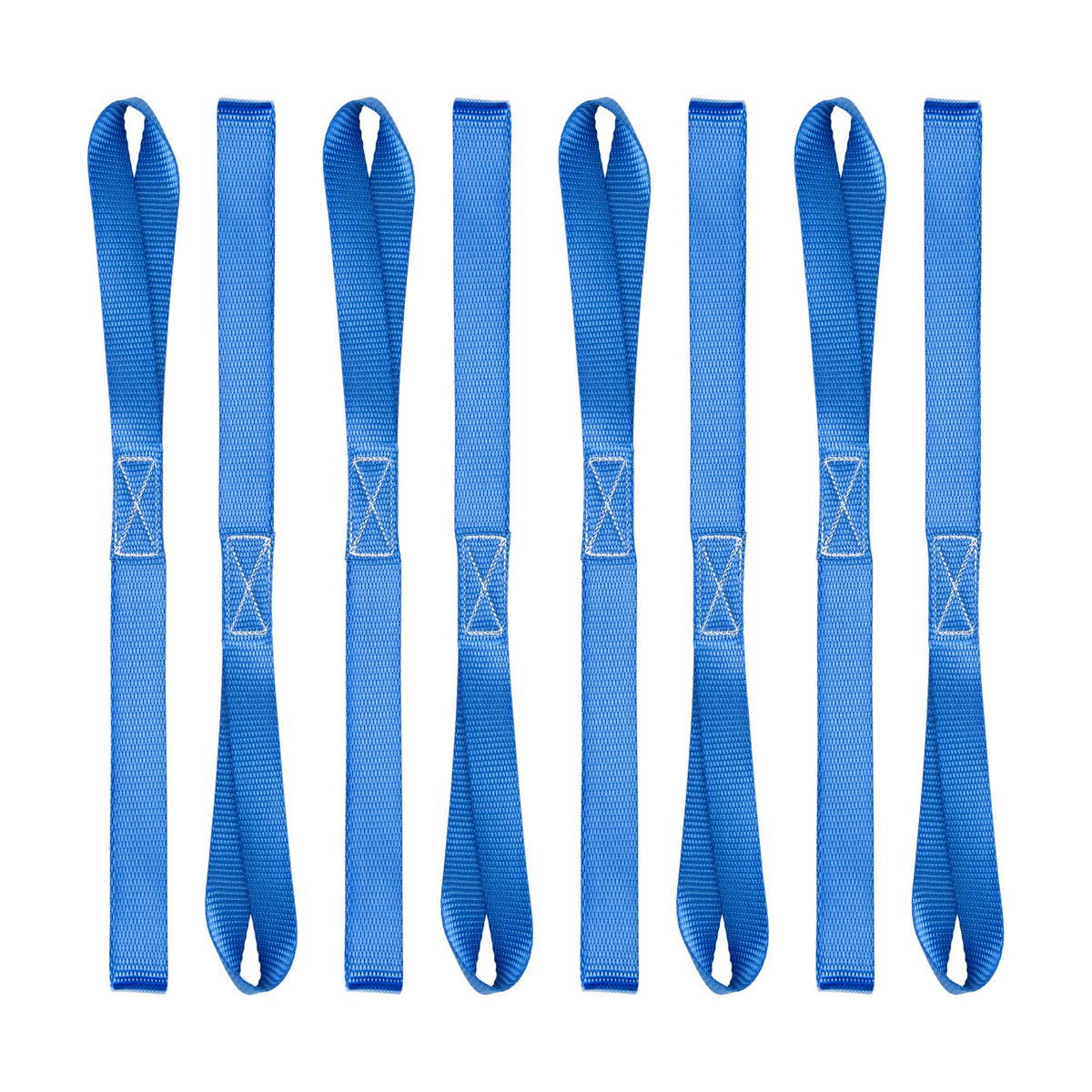 Cartman Soft Loop Tie-Down Straps In Blue Color, 8Pk X 18In, 3600Lbs